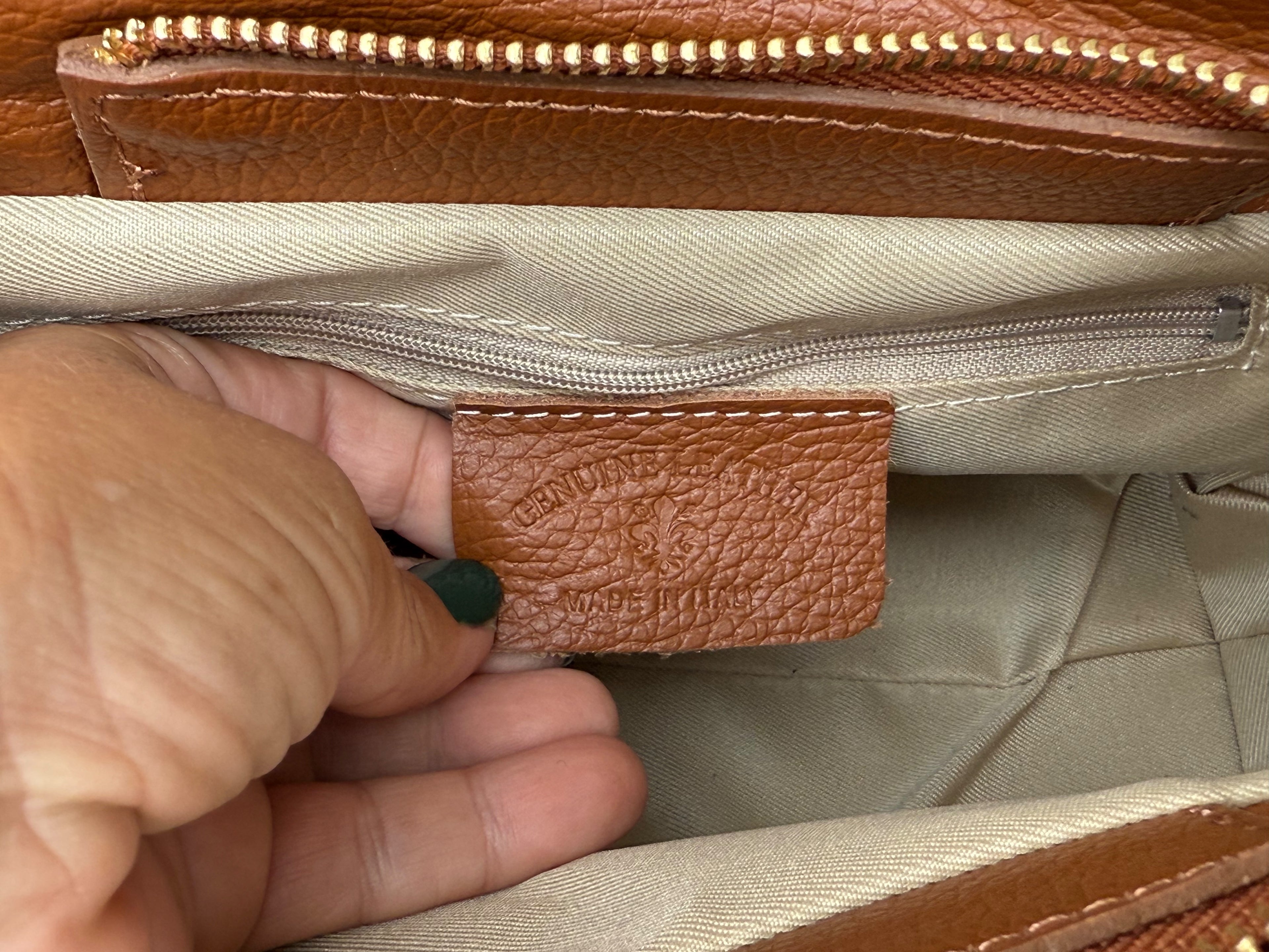 Pebbled  Leather Top-Handle Handbag