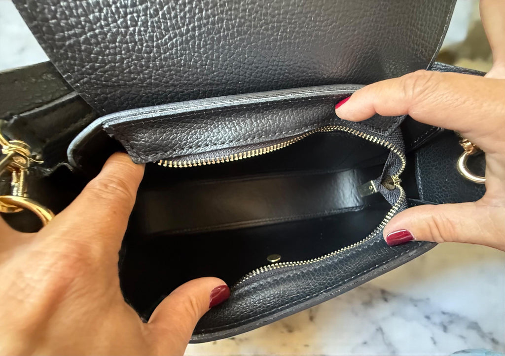 Saddle Pebbled Leather