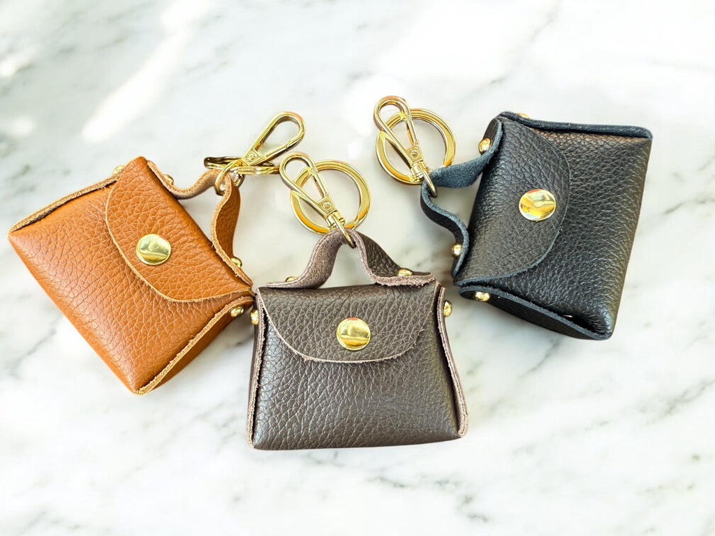 Leather Mini Handbag Charm