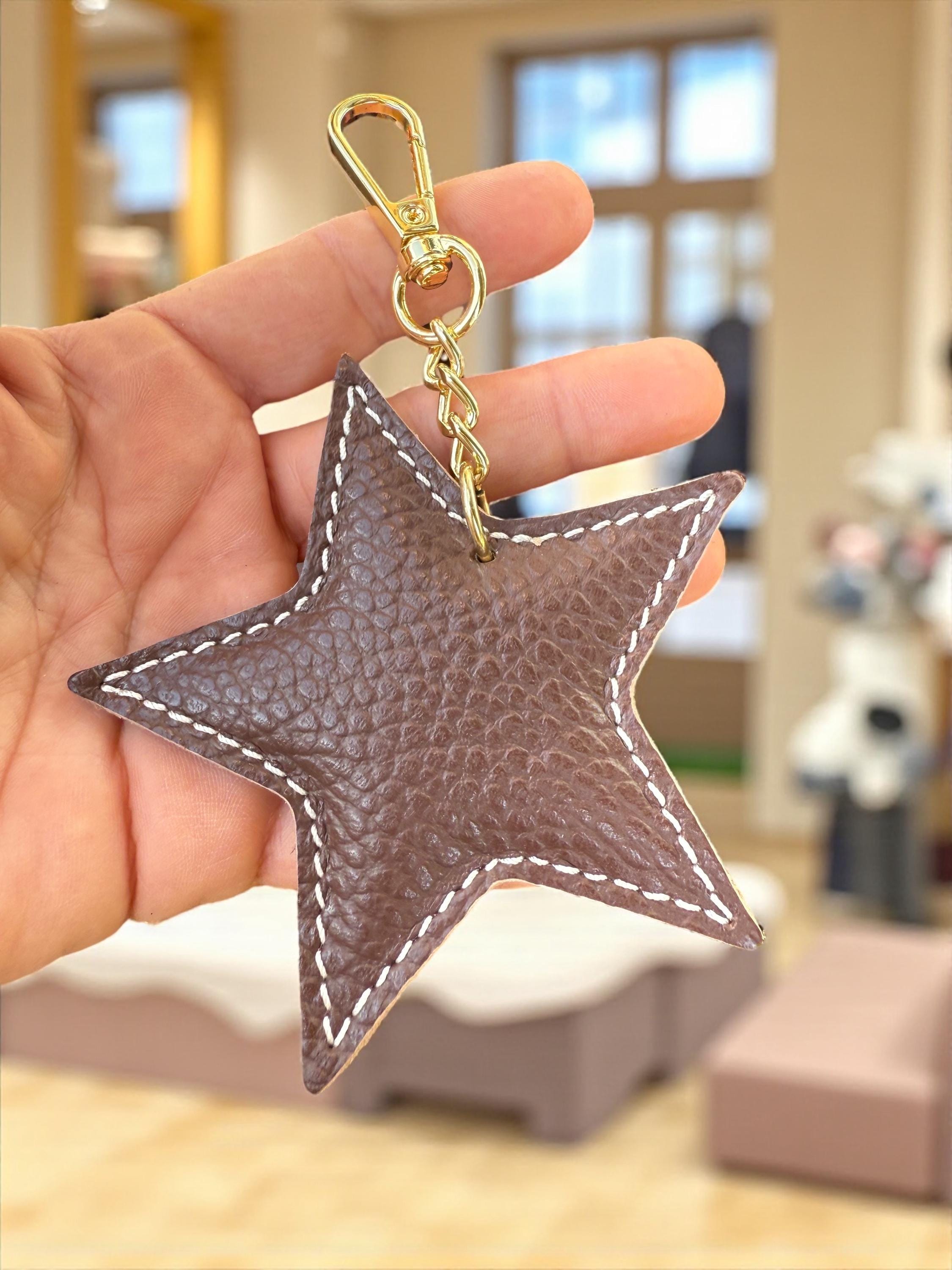Star-Shaped Leather Bag Charm