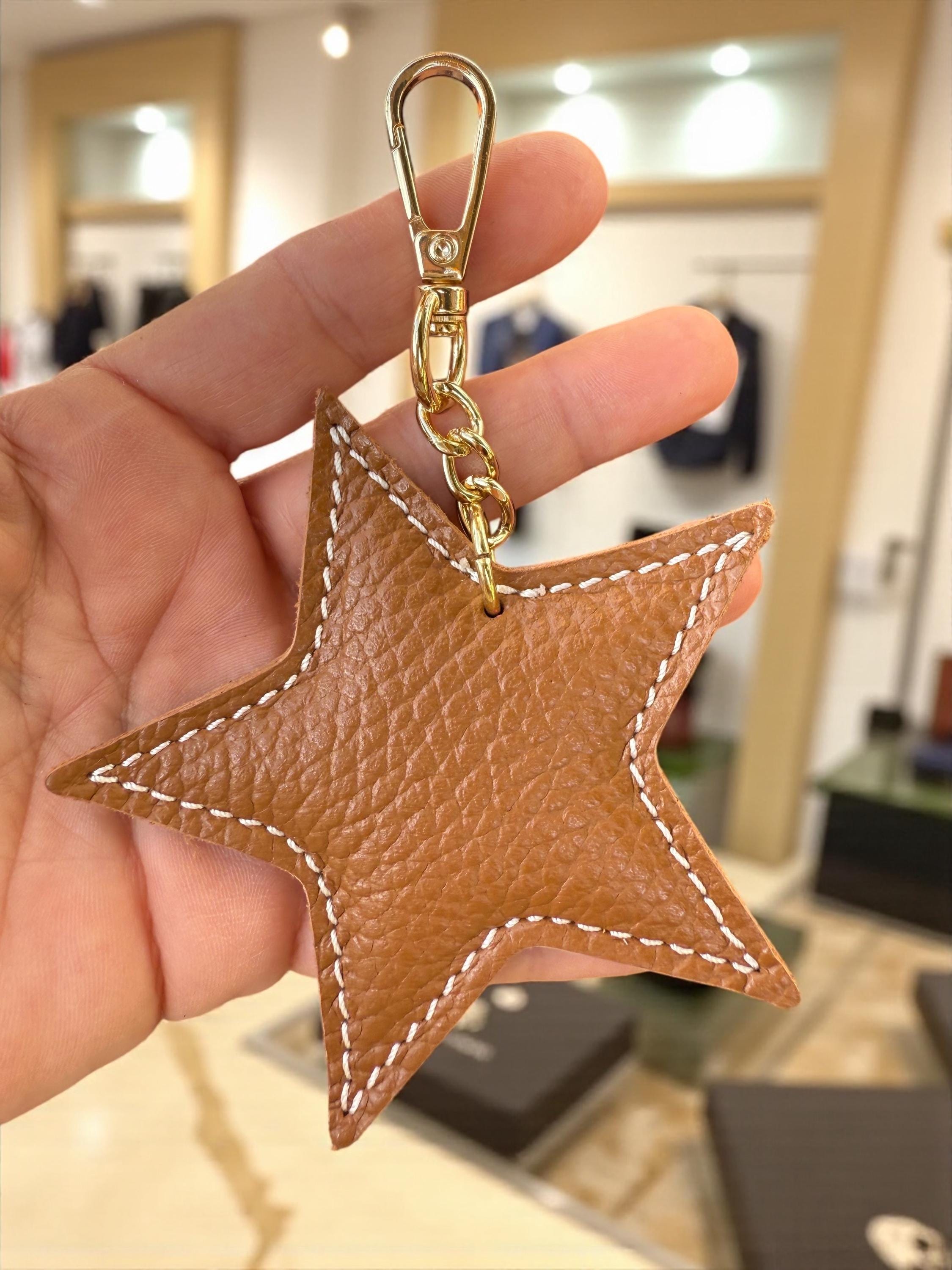 Star-Shaped Leather Bag Charm