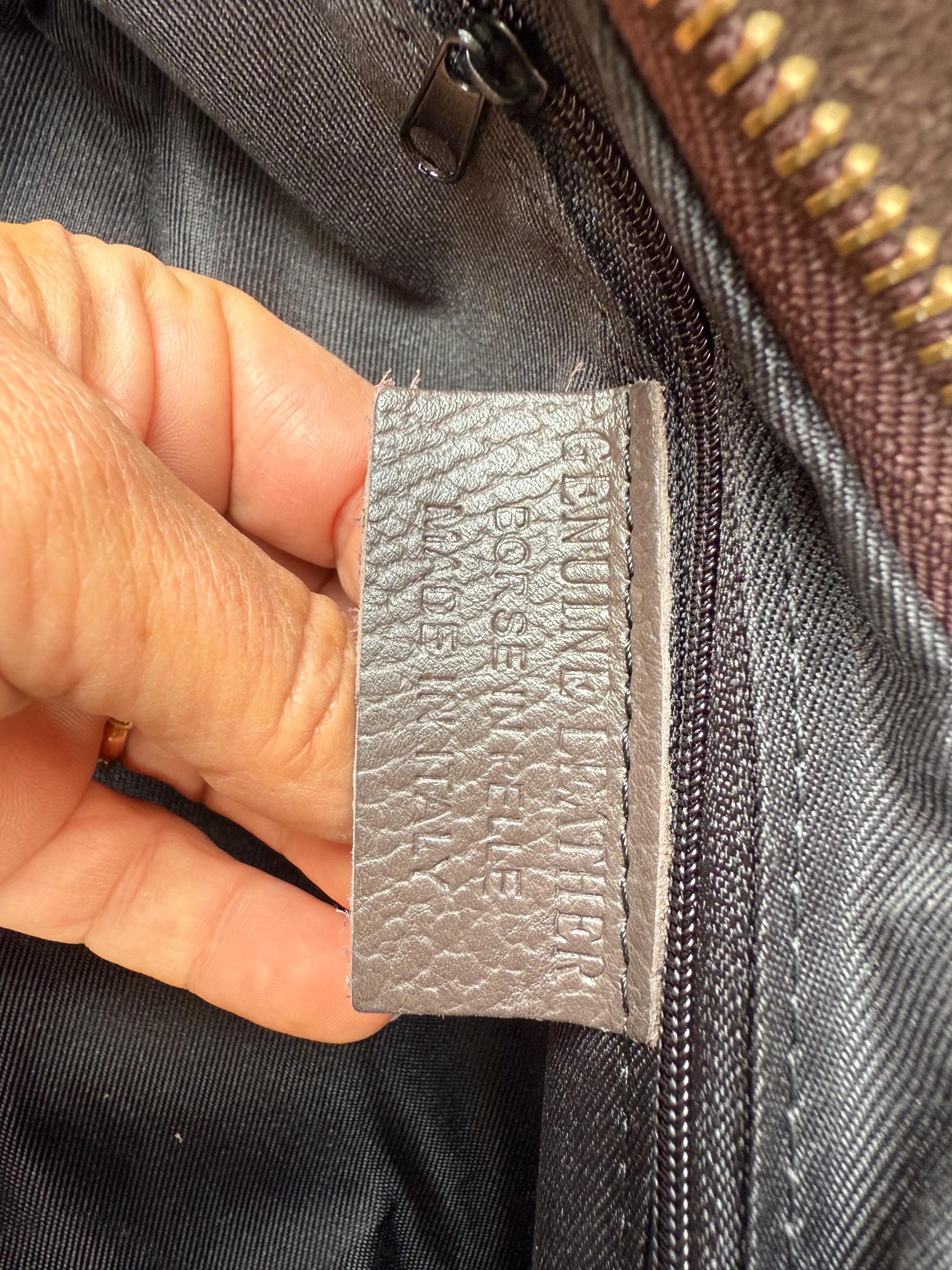 Dark Brown Genuine Suede Baguette