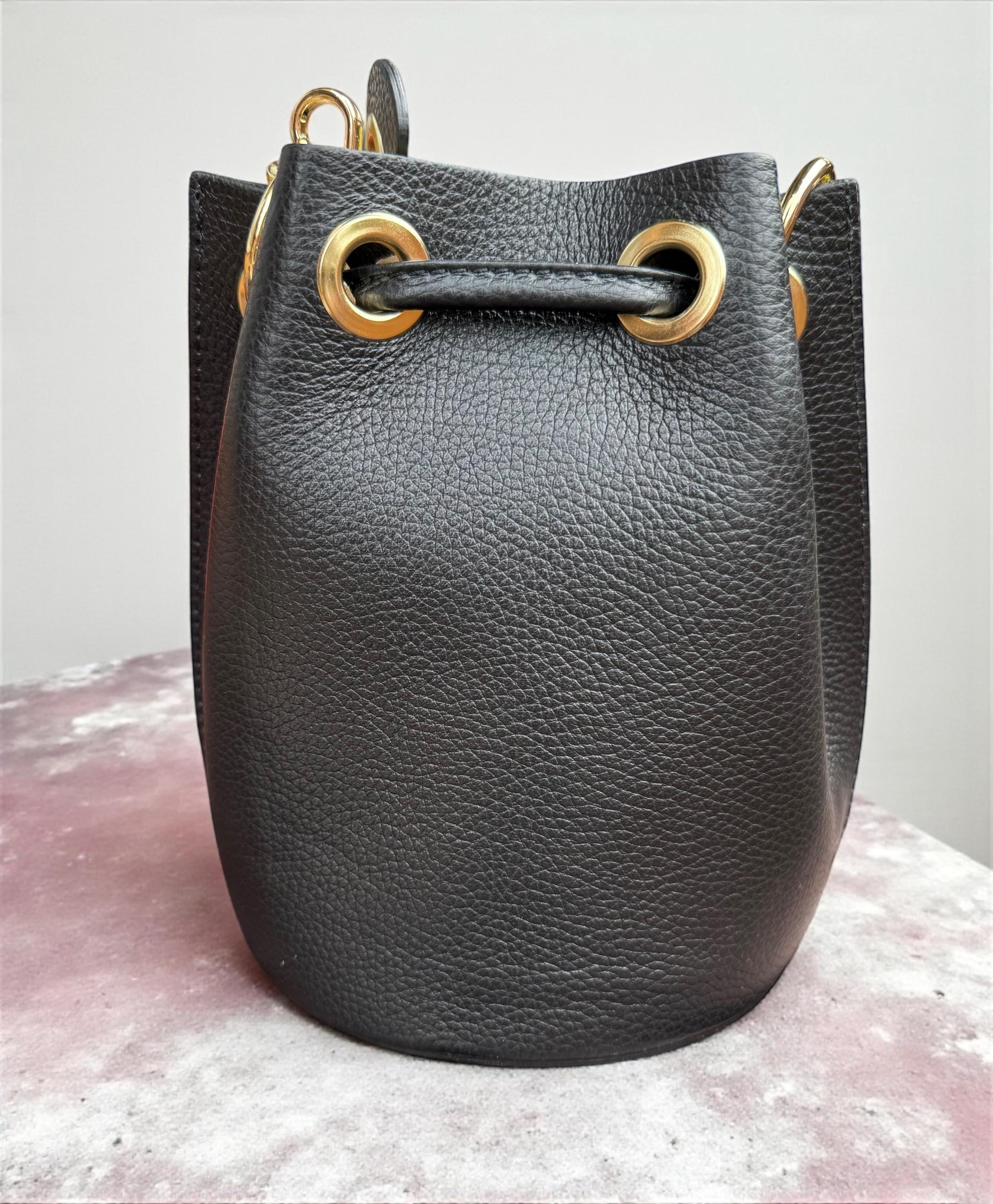 Leopard Pony Hair & Pebbled Leather Bucket