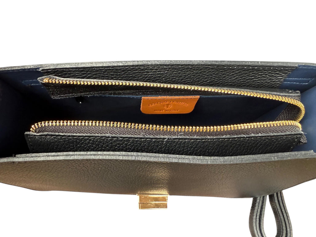 Satchel in Leopard Pony Hair & Genuine Pebbled Leather