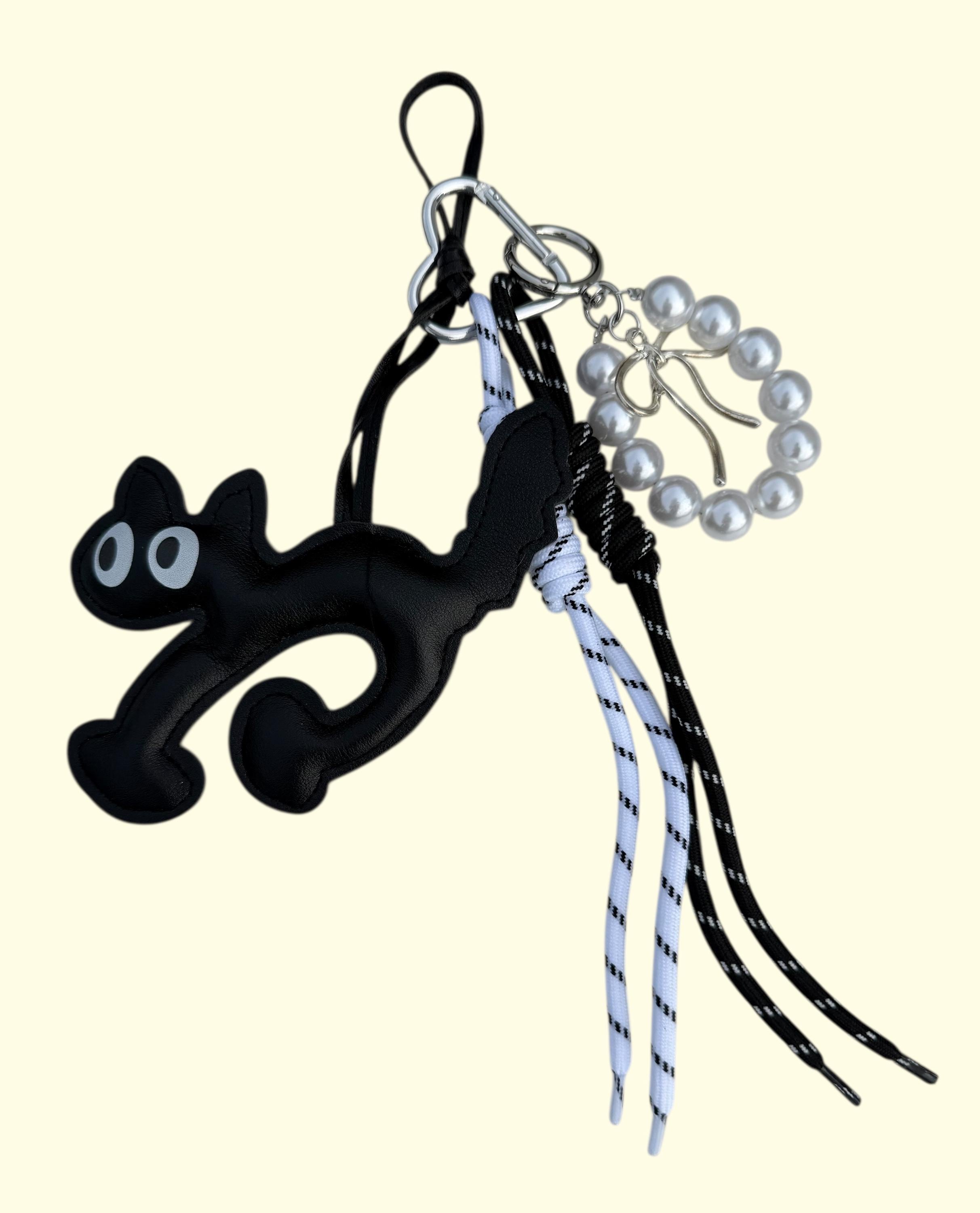 Leather Cat Charm for Bags –