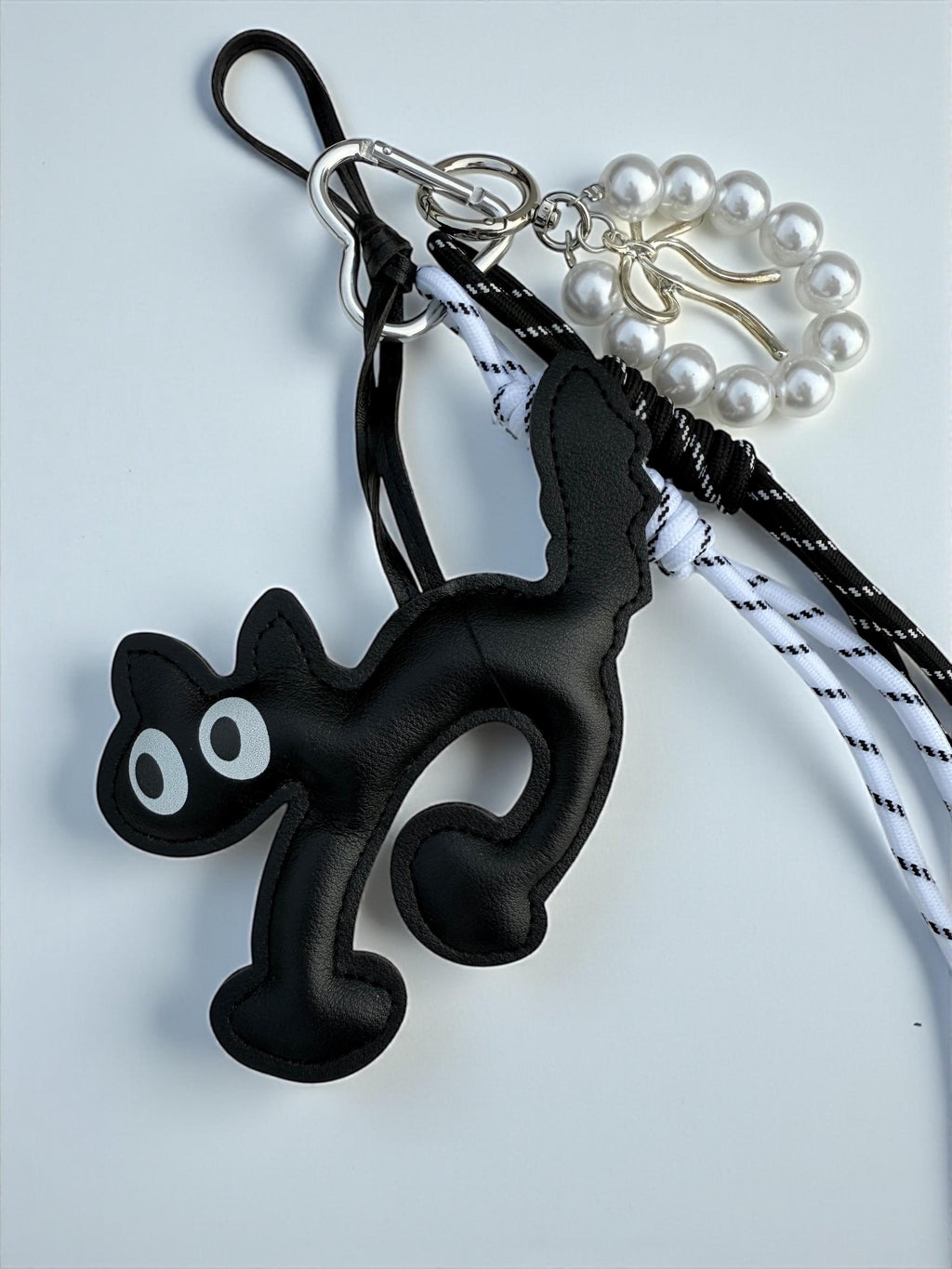 Genuine Leather Cat Charm for Bags