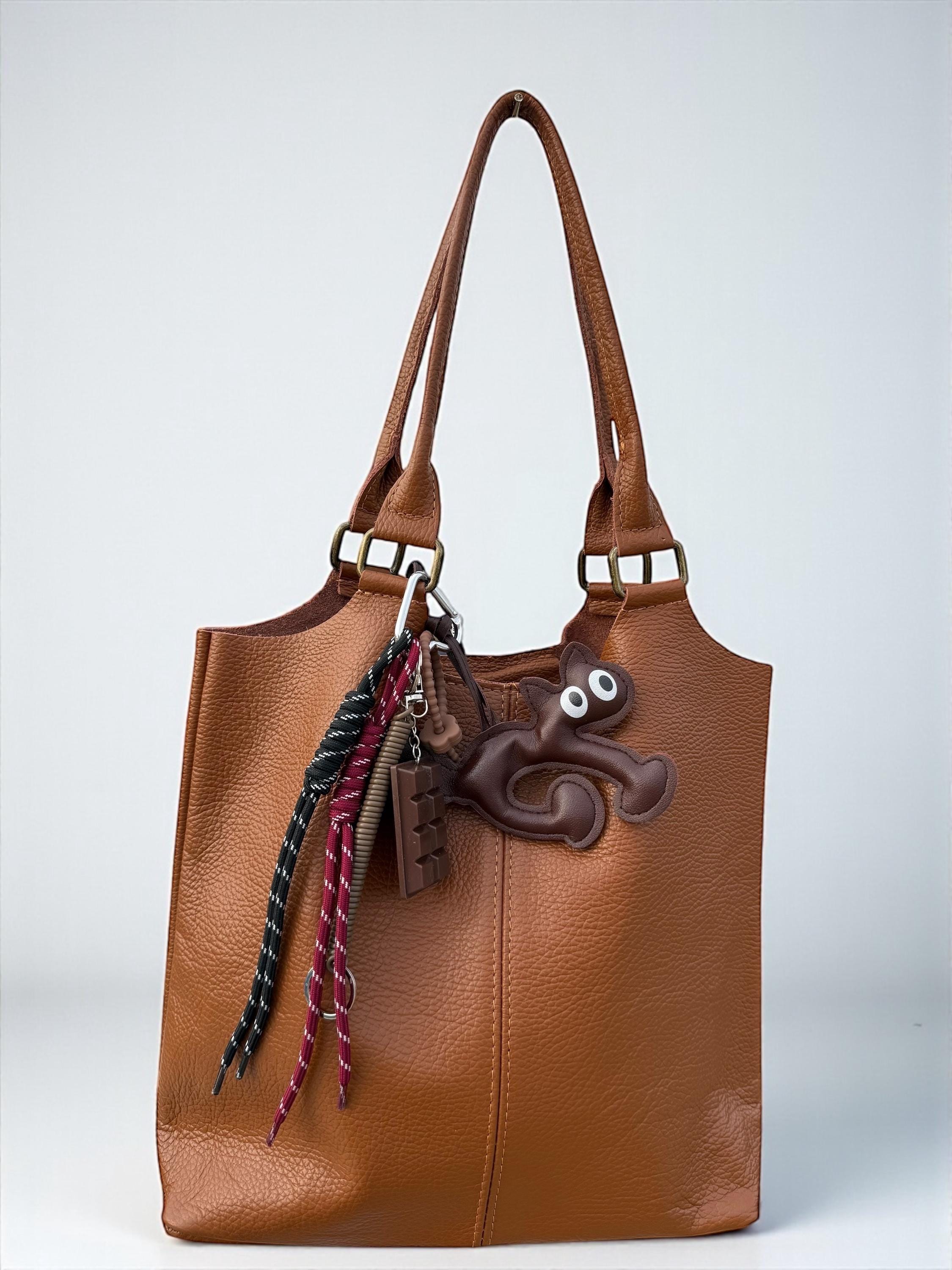 Leather Cat Charm for Bags –