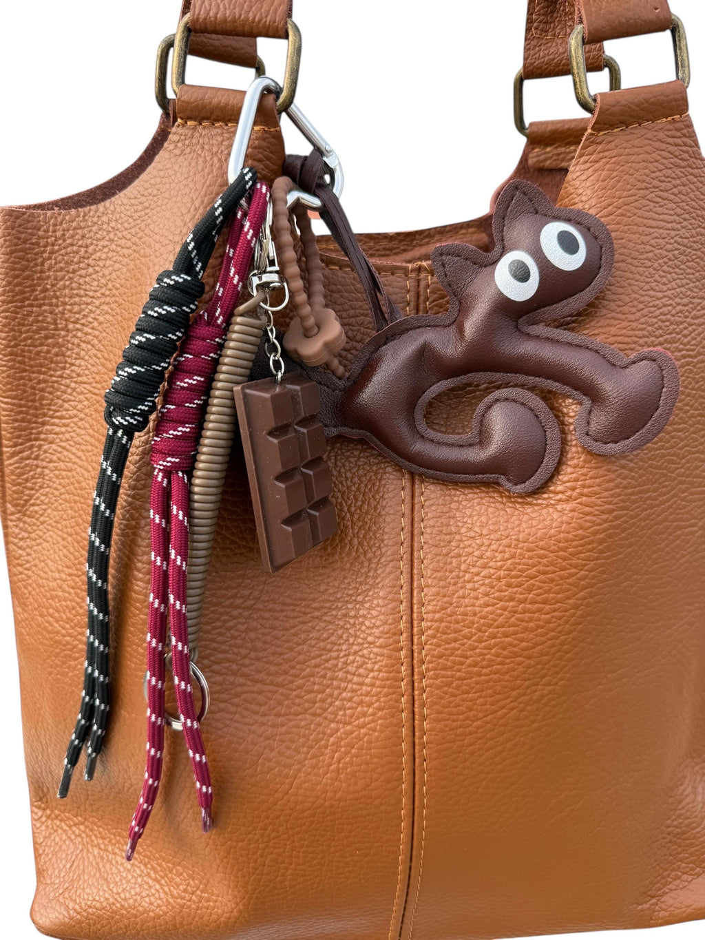 Genuine Leather Cat Charm for Bags