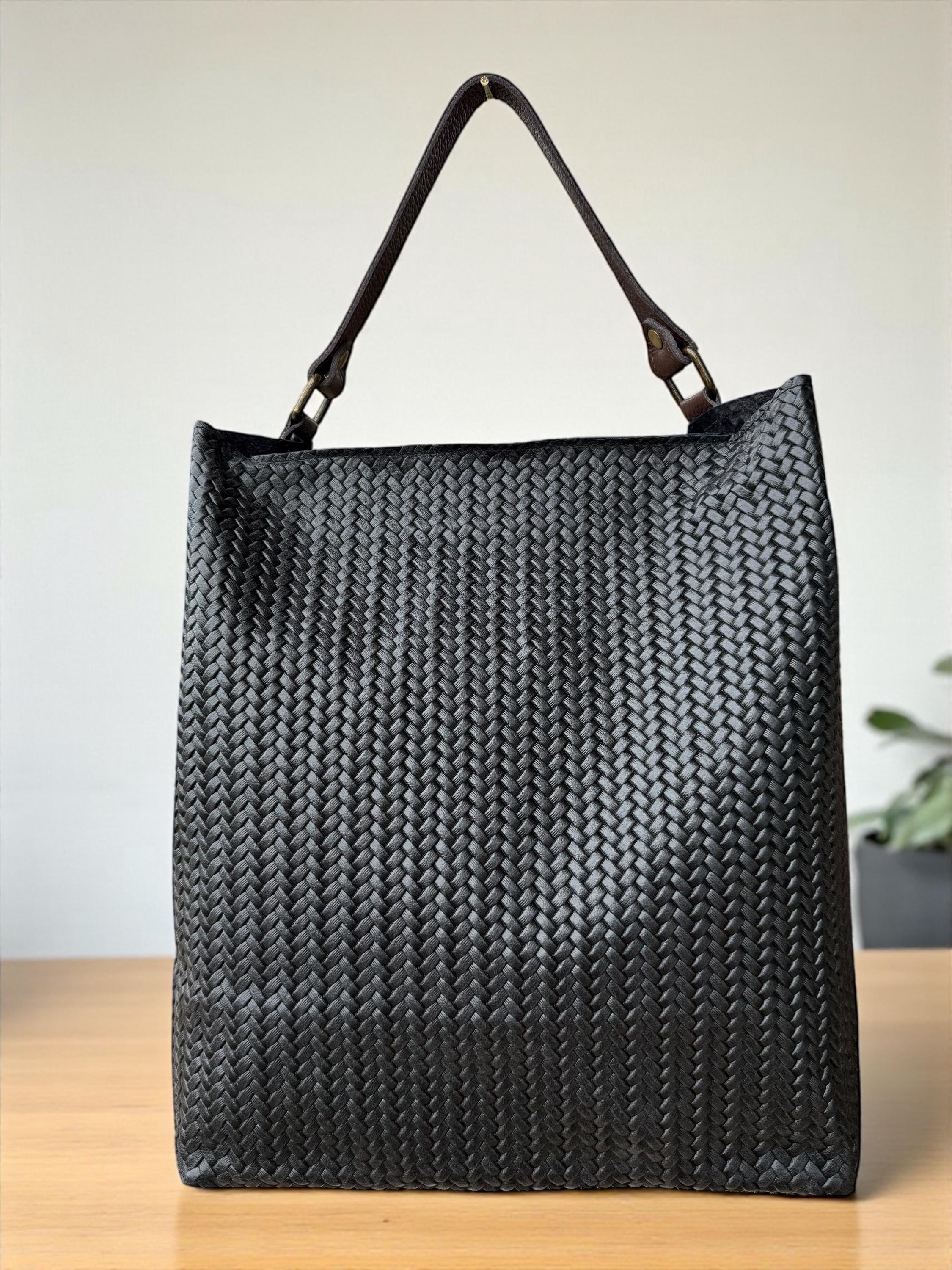 Woven Leather Tote