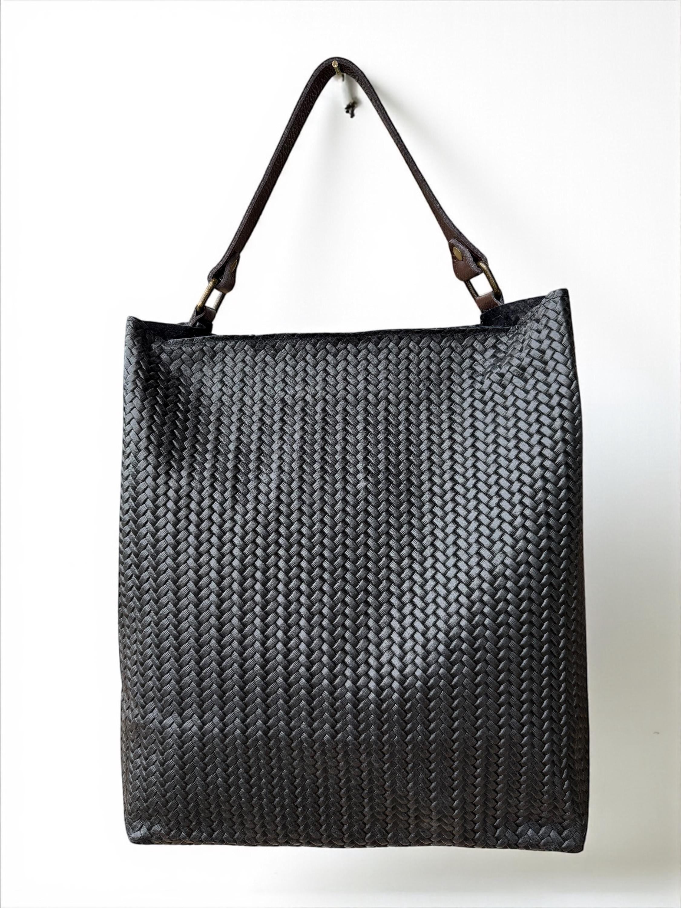 Woven Leather Tote