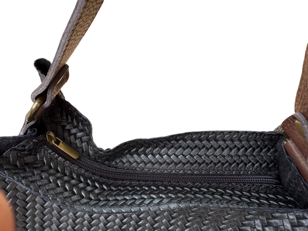 Woven Leather Tote