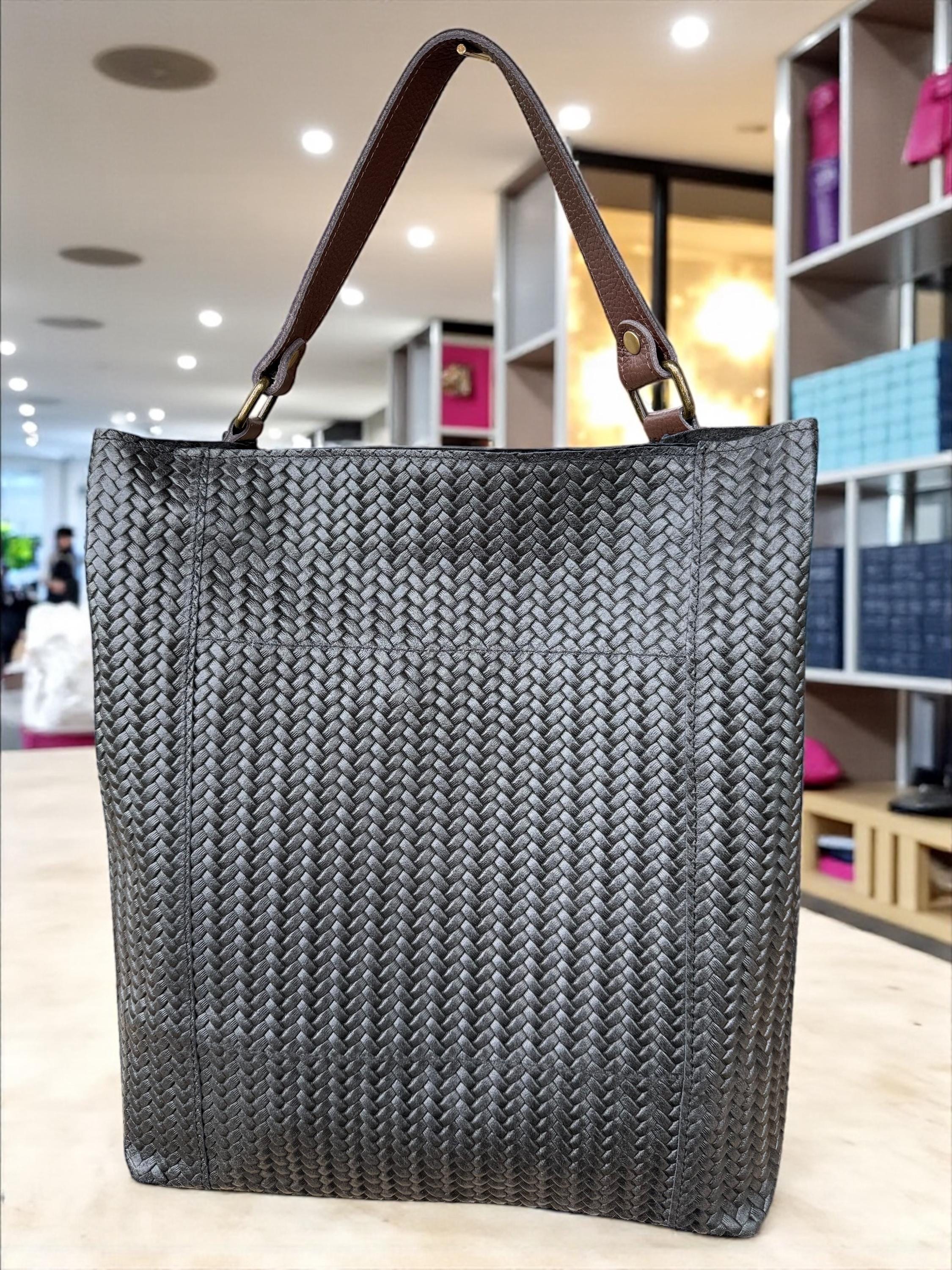 Woven Leather Tote
