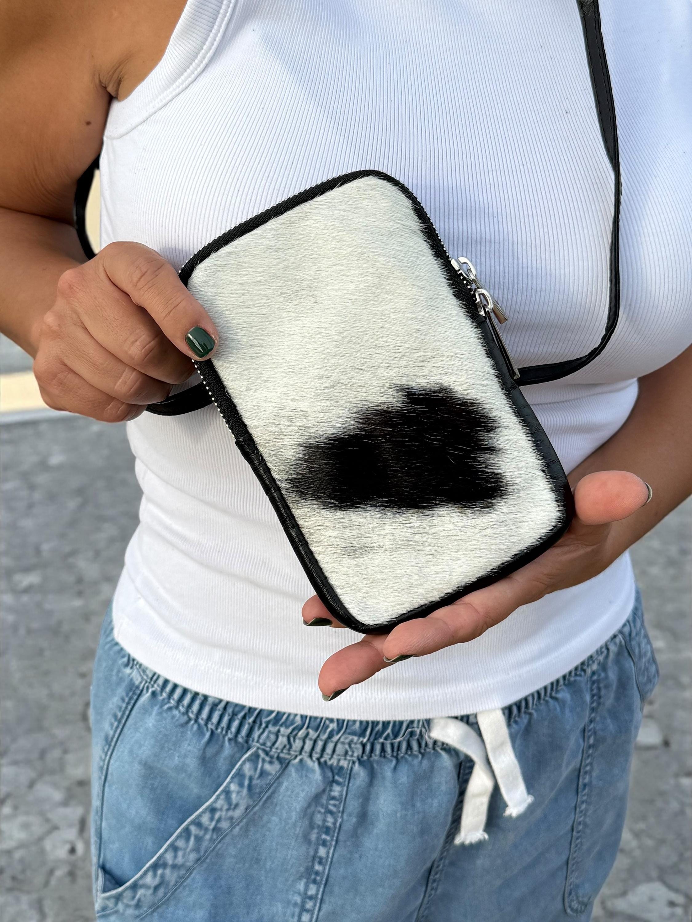 Cow Print genuine leather Phone Bag