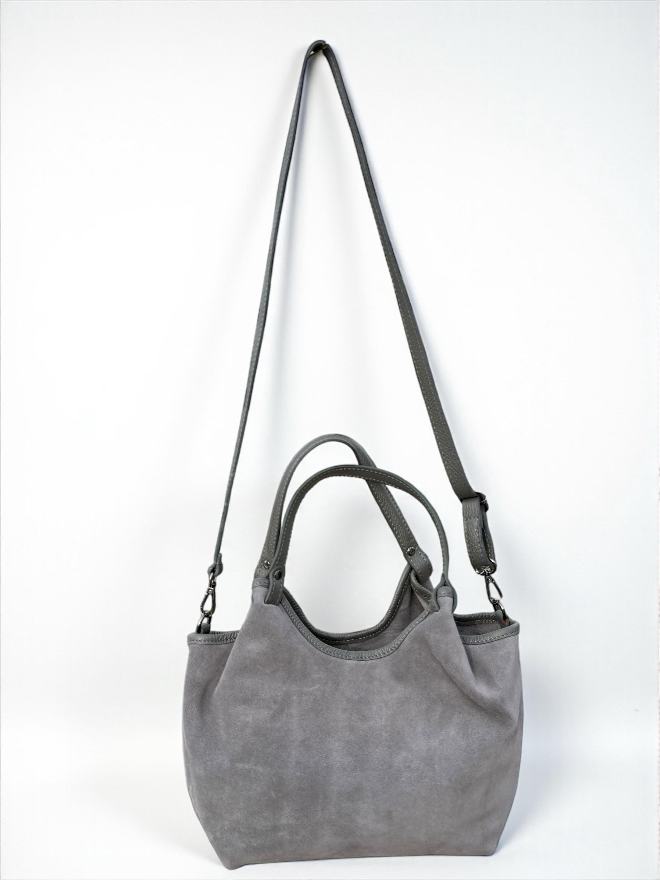 Medium size suede black shopper Bag