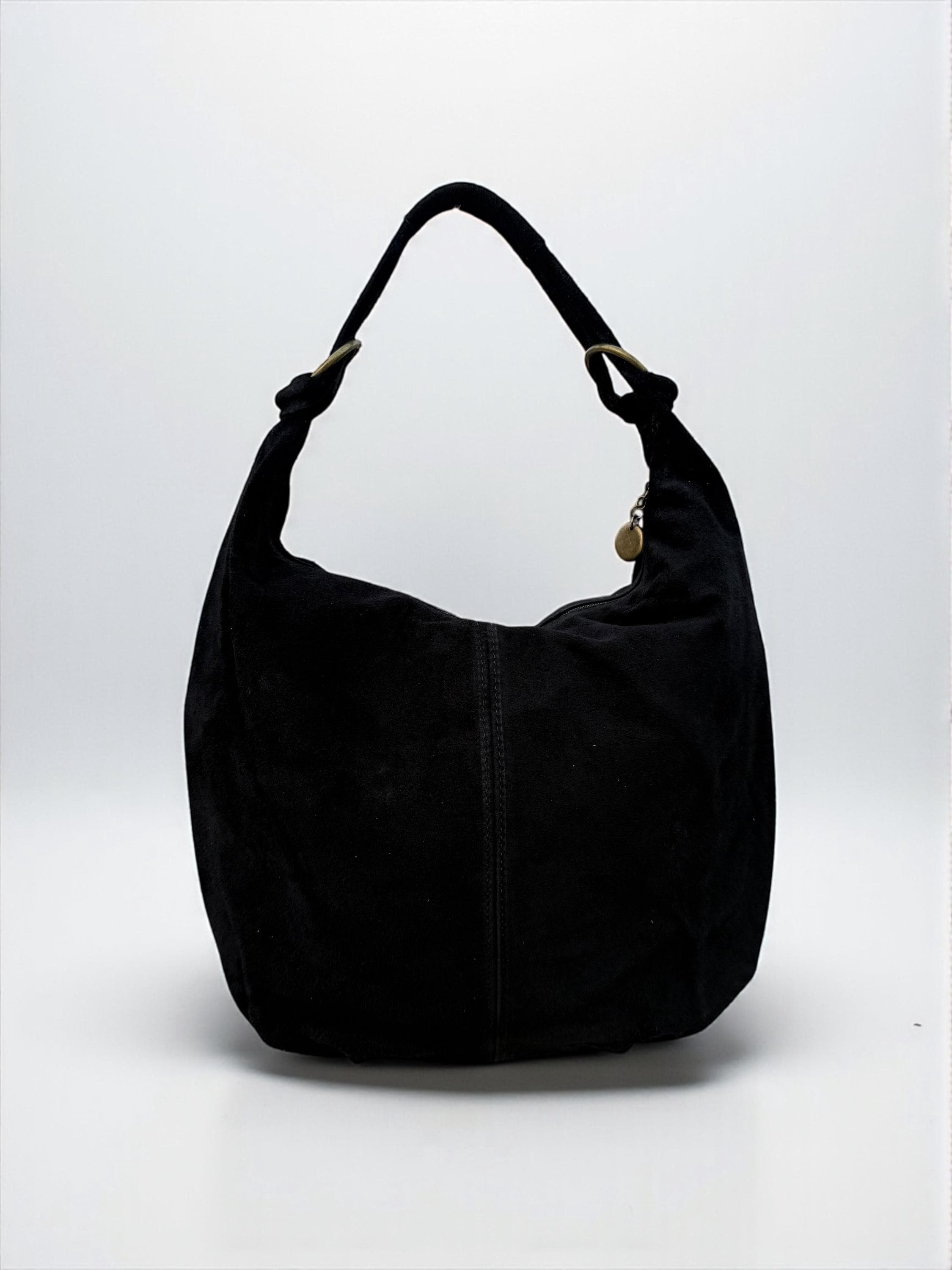 Brown Suede hobo Tote Bag