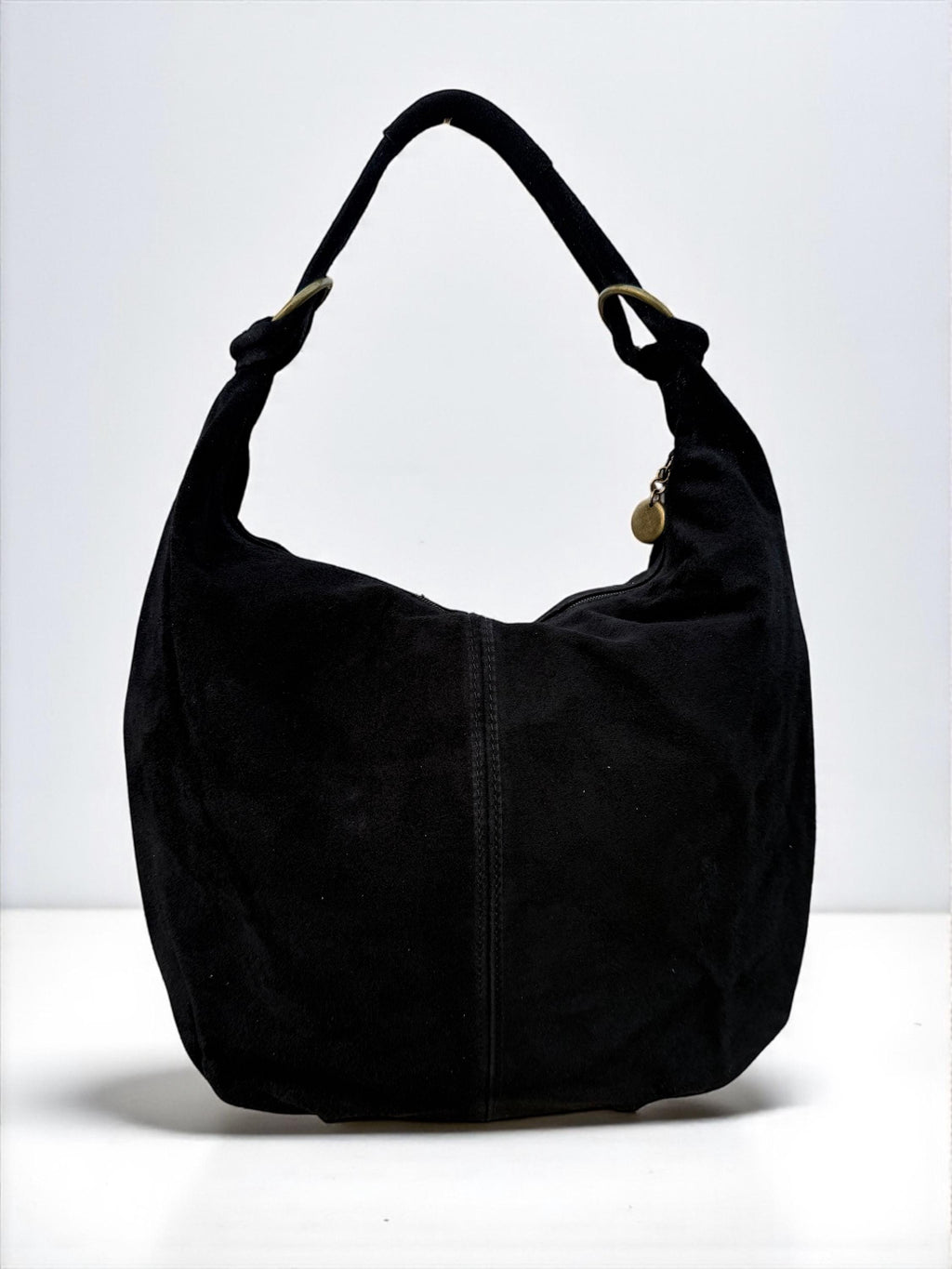 Brown Suede hobo Tote Bag