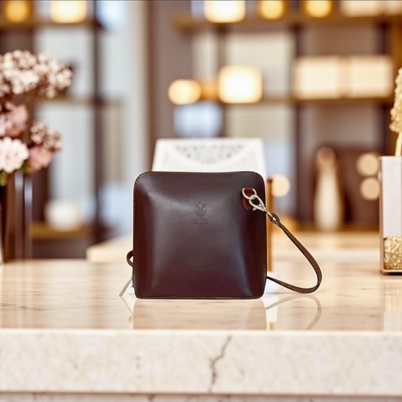 Structured Leather Earth tones Mini Bag