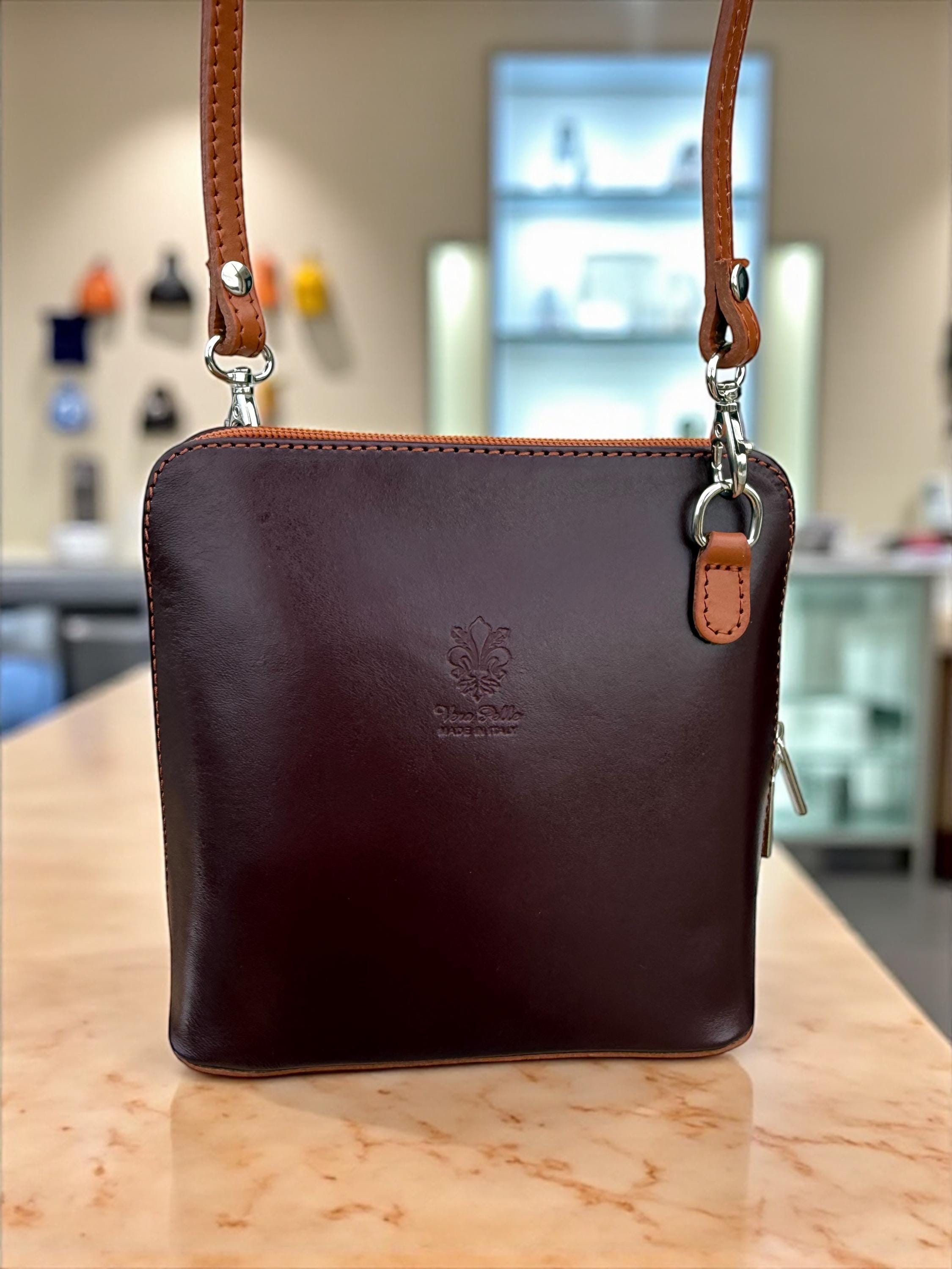 Structured Leather Earth tones Mini Bag