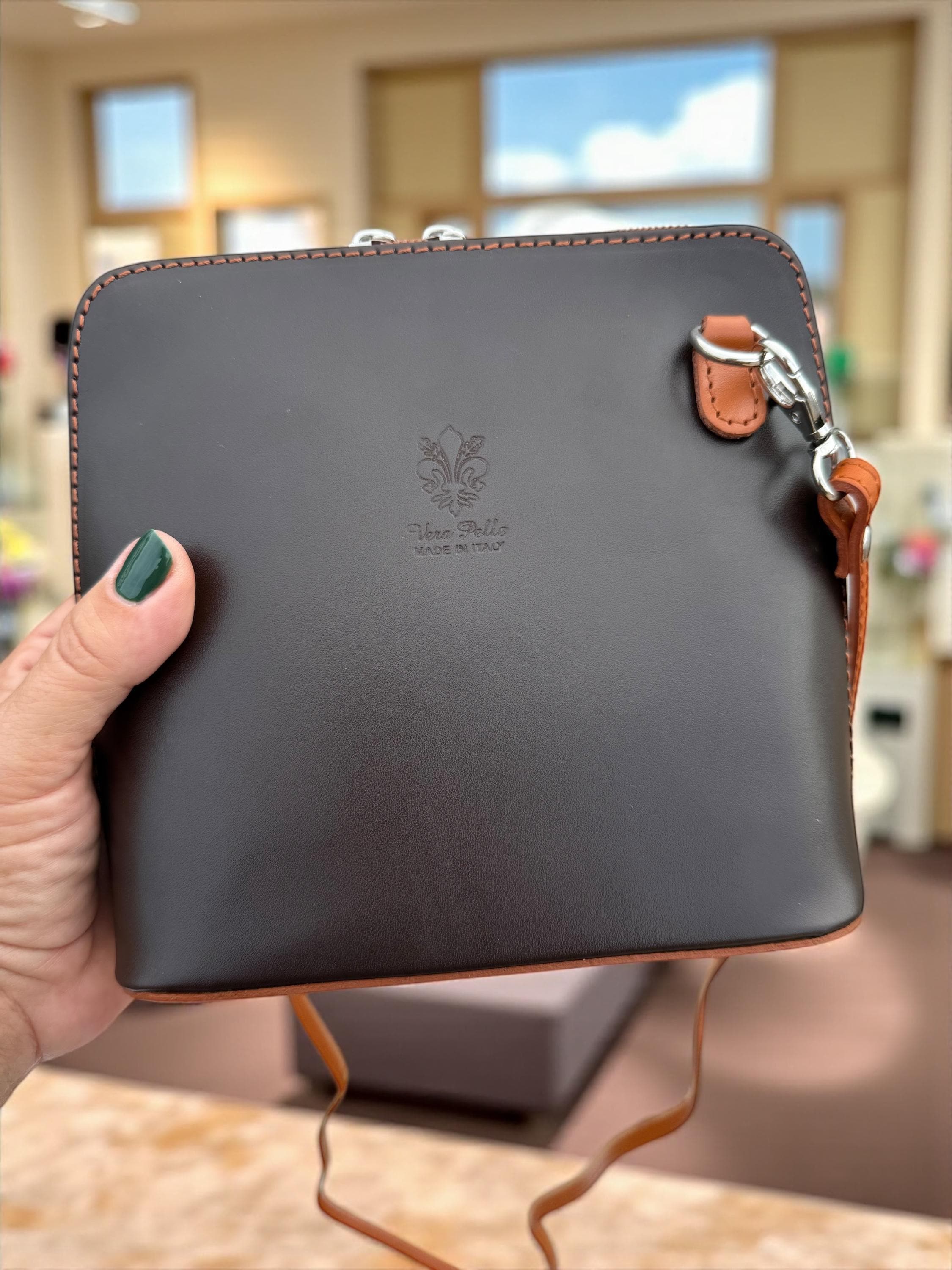 Structured Leather Earth tones Mini Bag