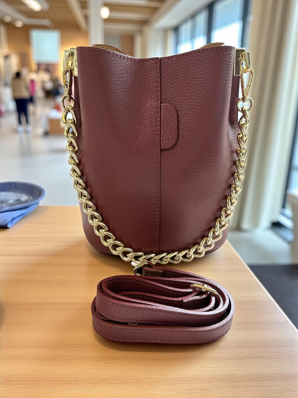 Leather Bucket Bag