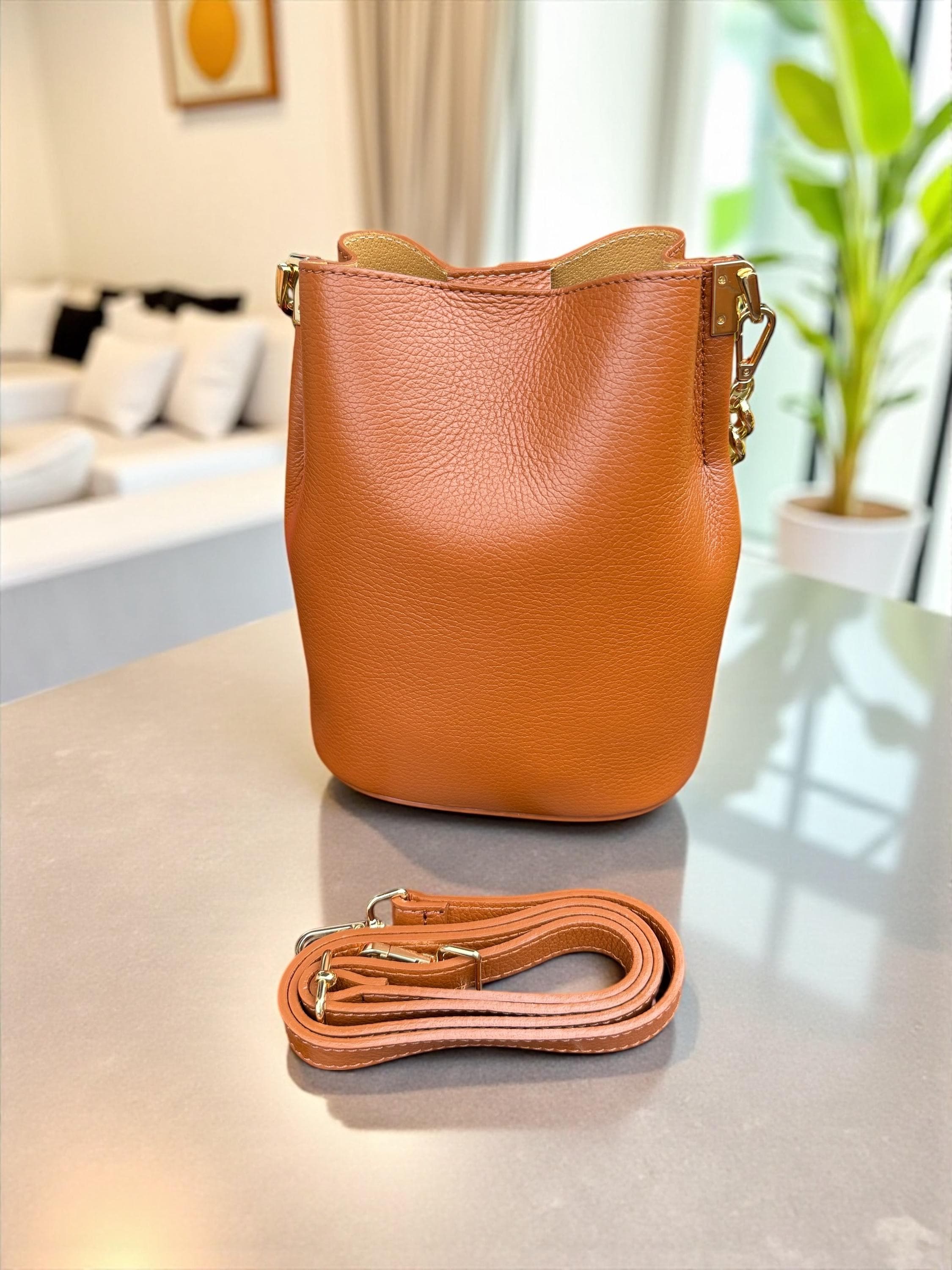 Leather Bucket Bag