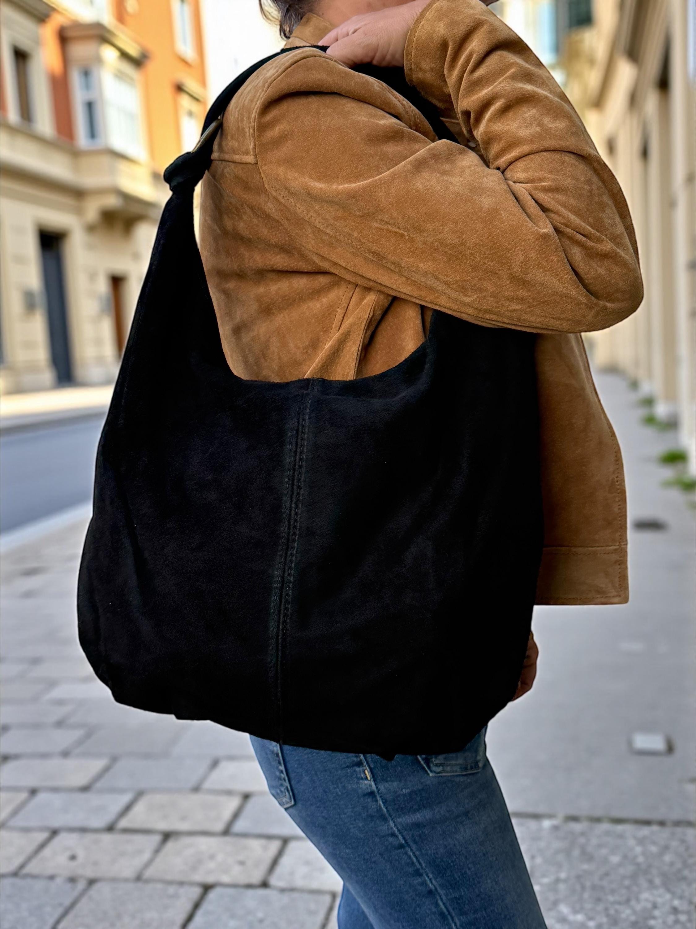 Large Suede hobo Bag