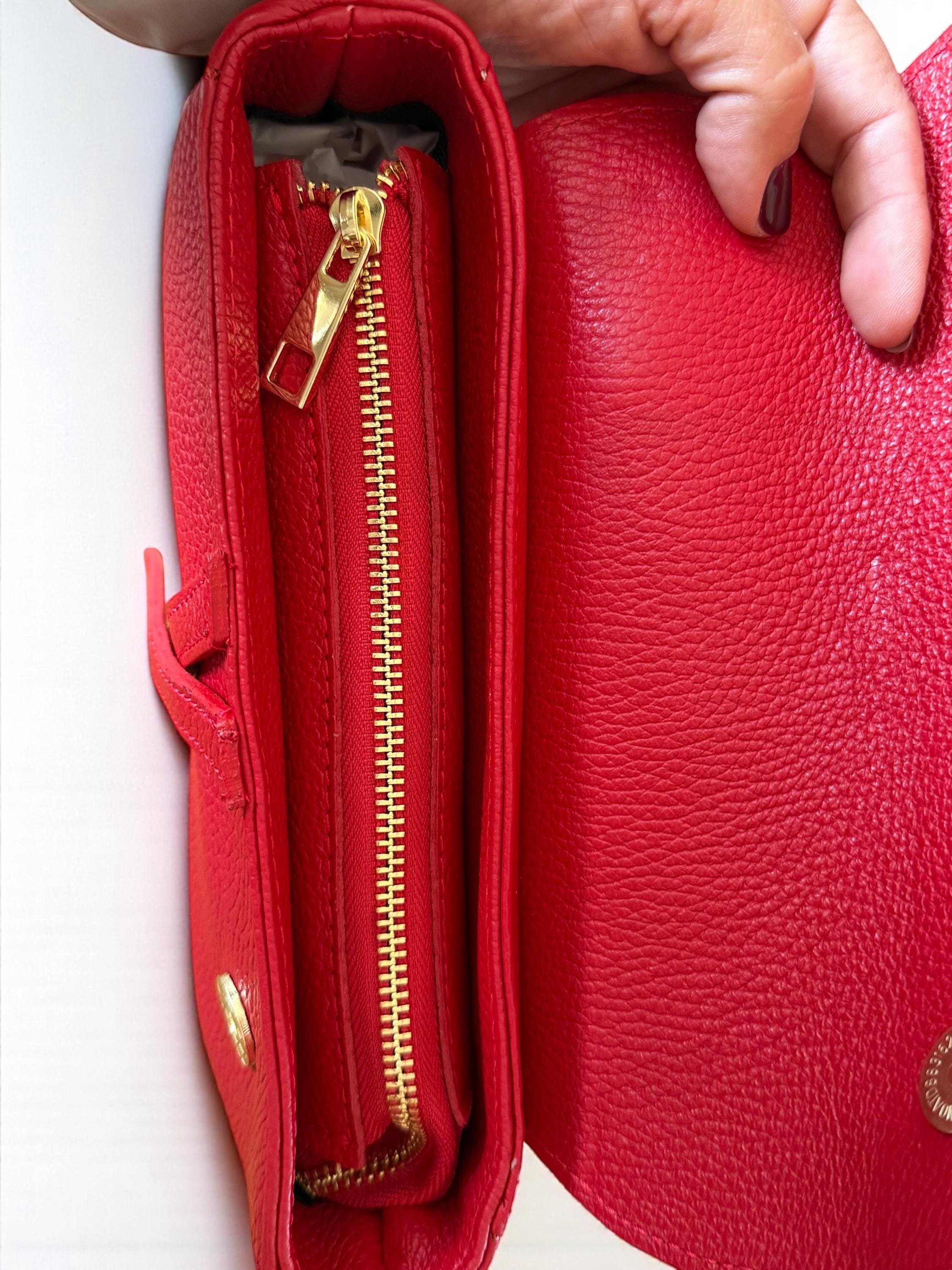 Pebble leather Saddle Flap Asymmetric Bag