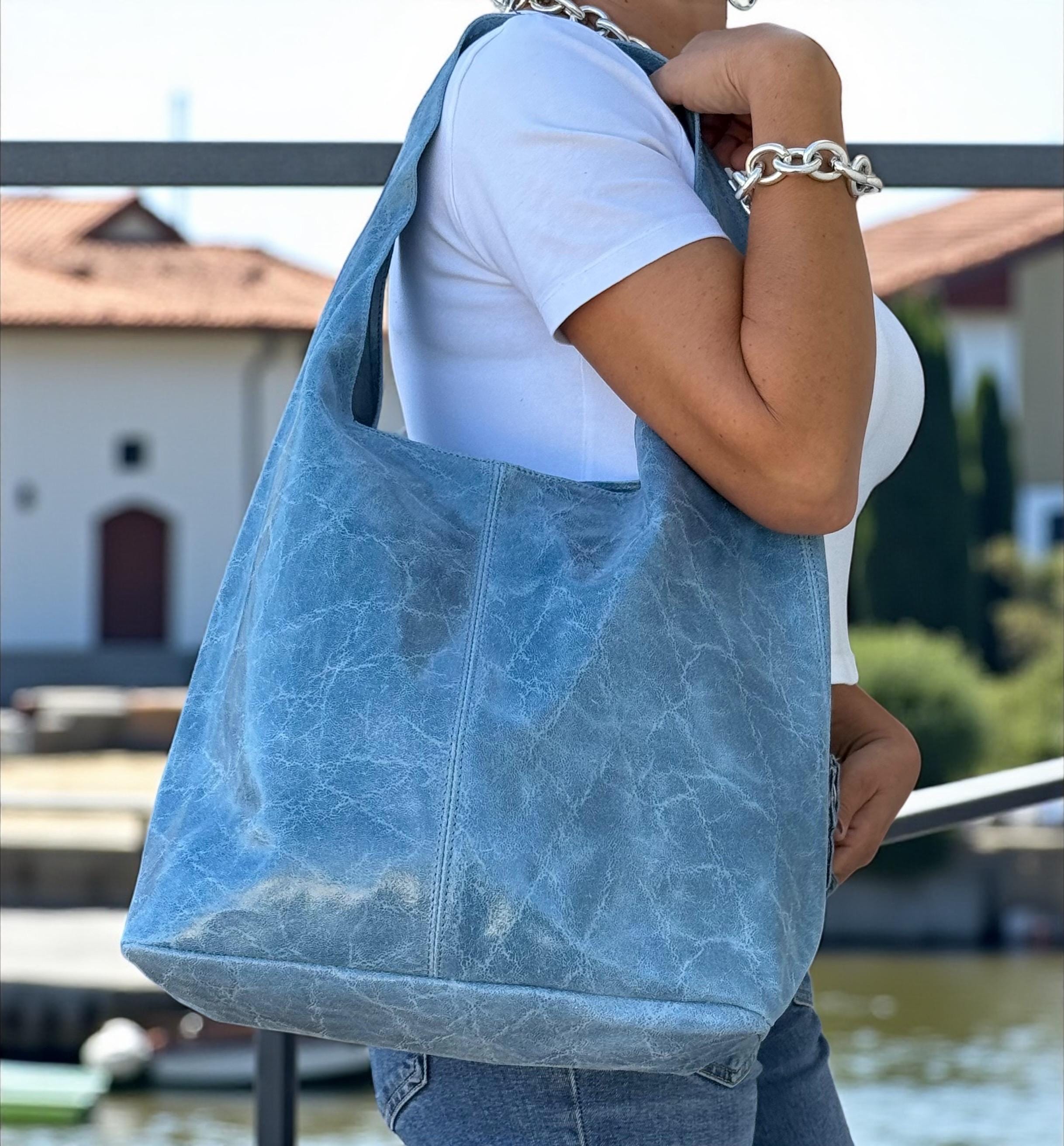 Slouchy Leather hobo bag