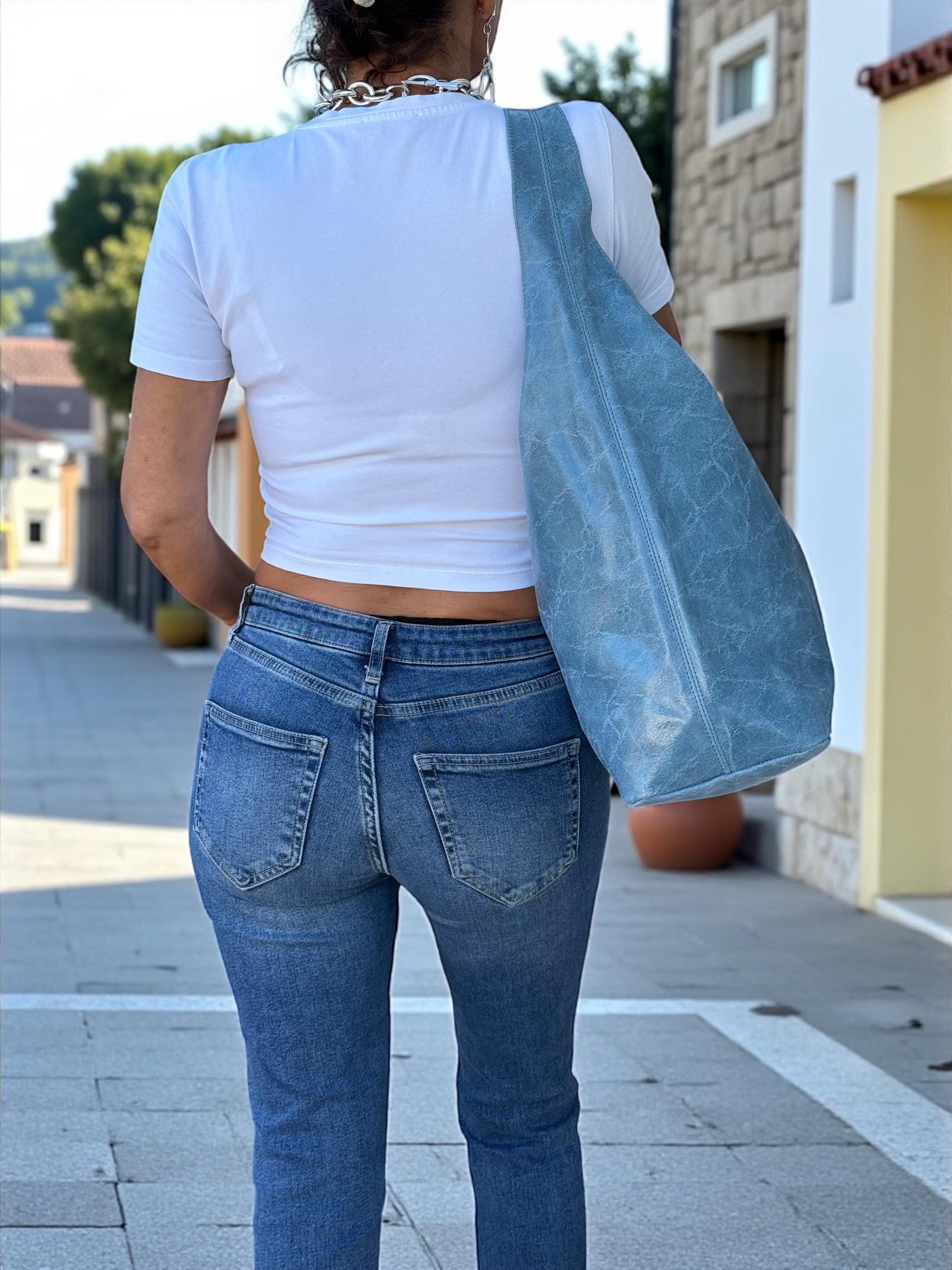 Slouchy Leather hobo bag