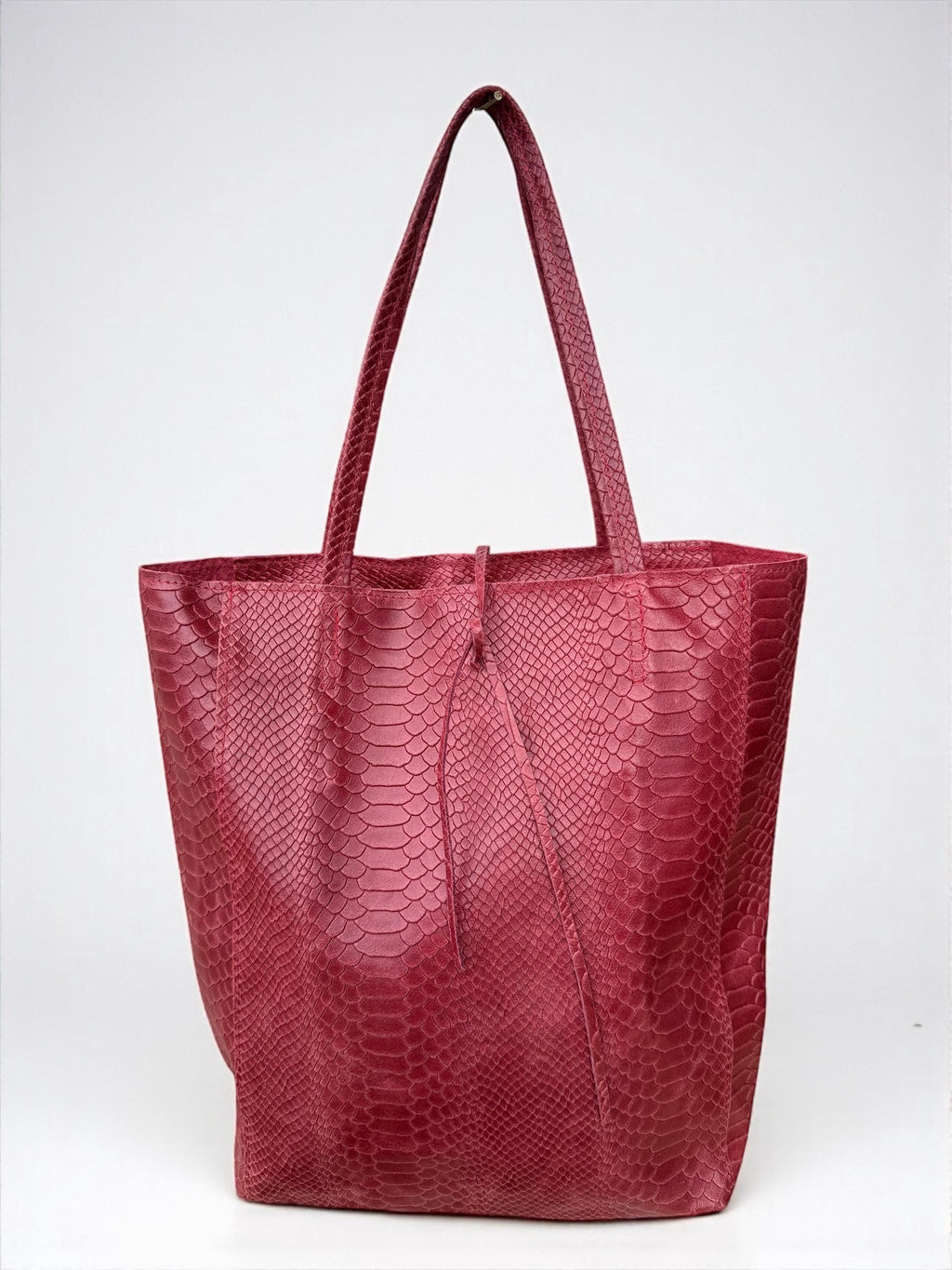 Embossed Genuine leather Ruby Tote shopper bag