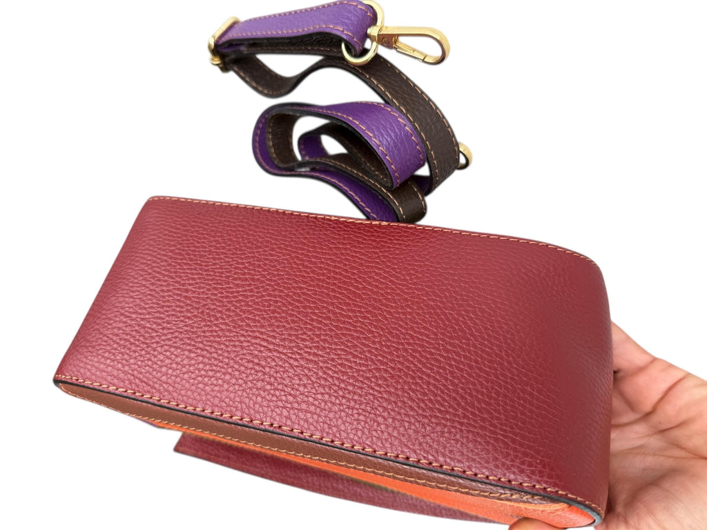 Genuine Leather Multicolor Handbag