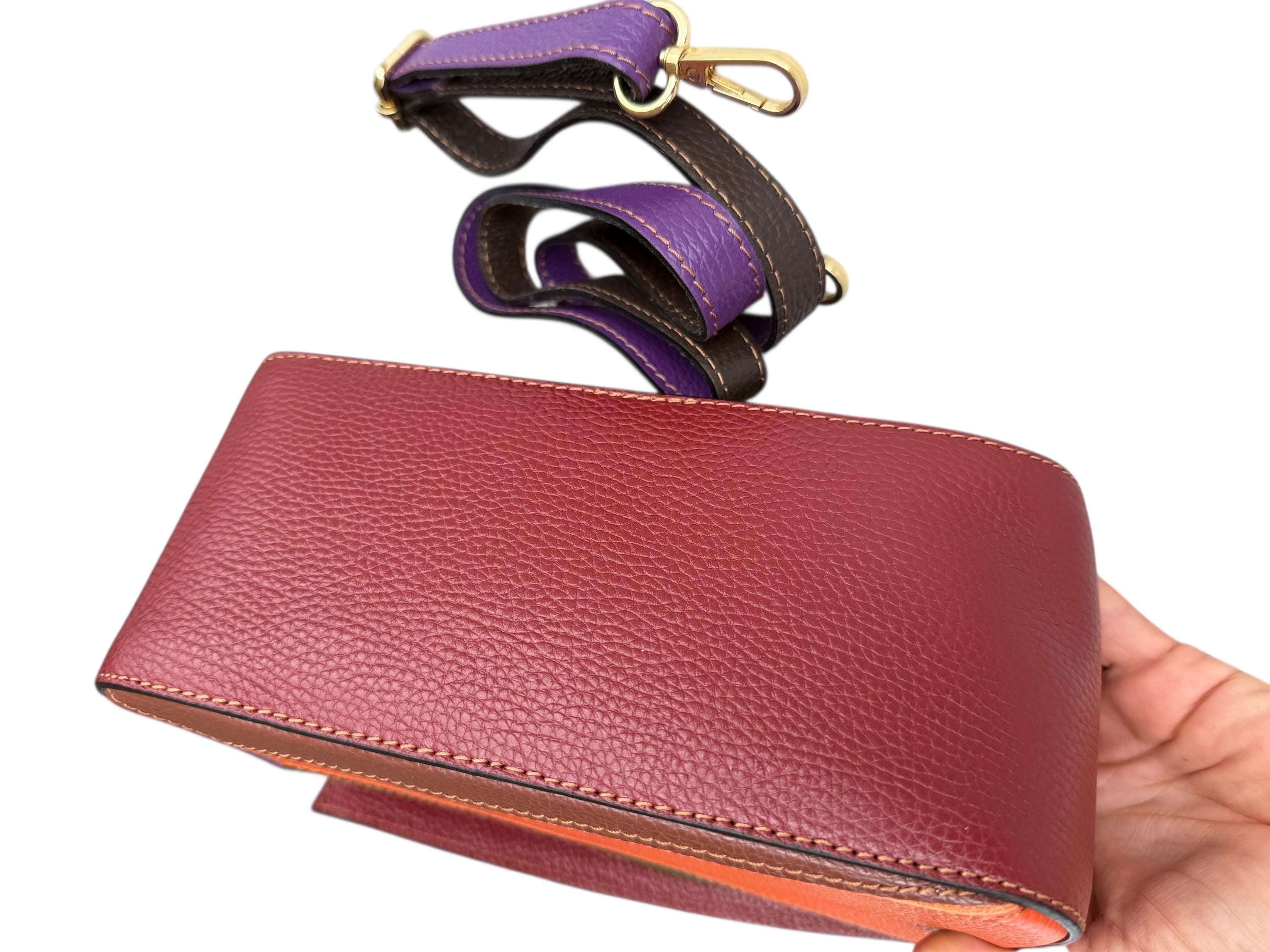 Genuine Leather Multicolor Handbag