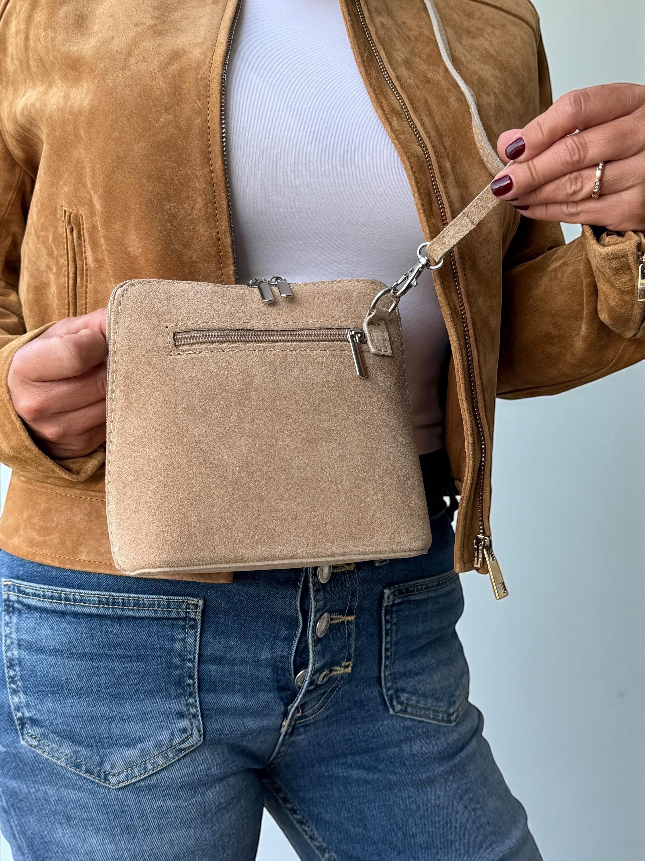 Taupe Suede Mini Bag