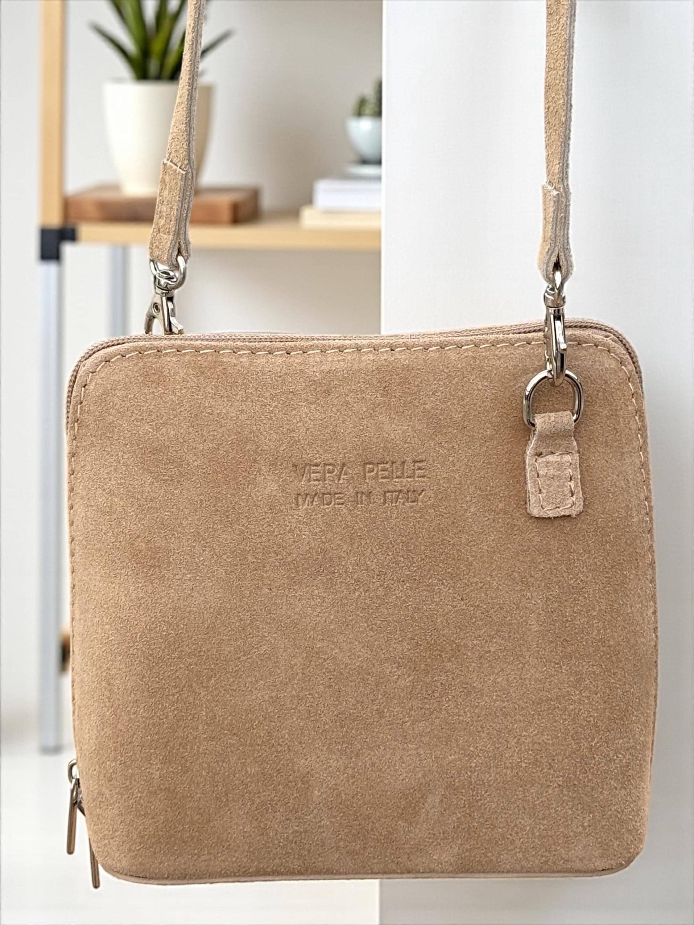 Taupe Suede Mini Bag