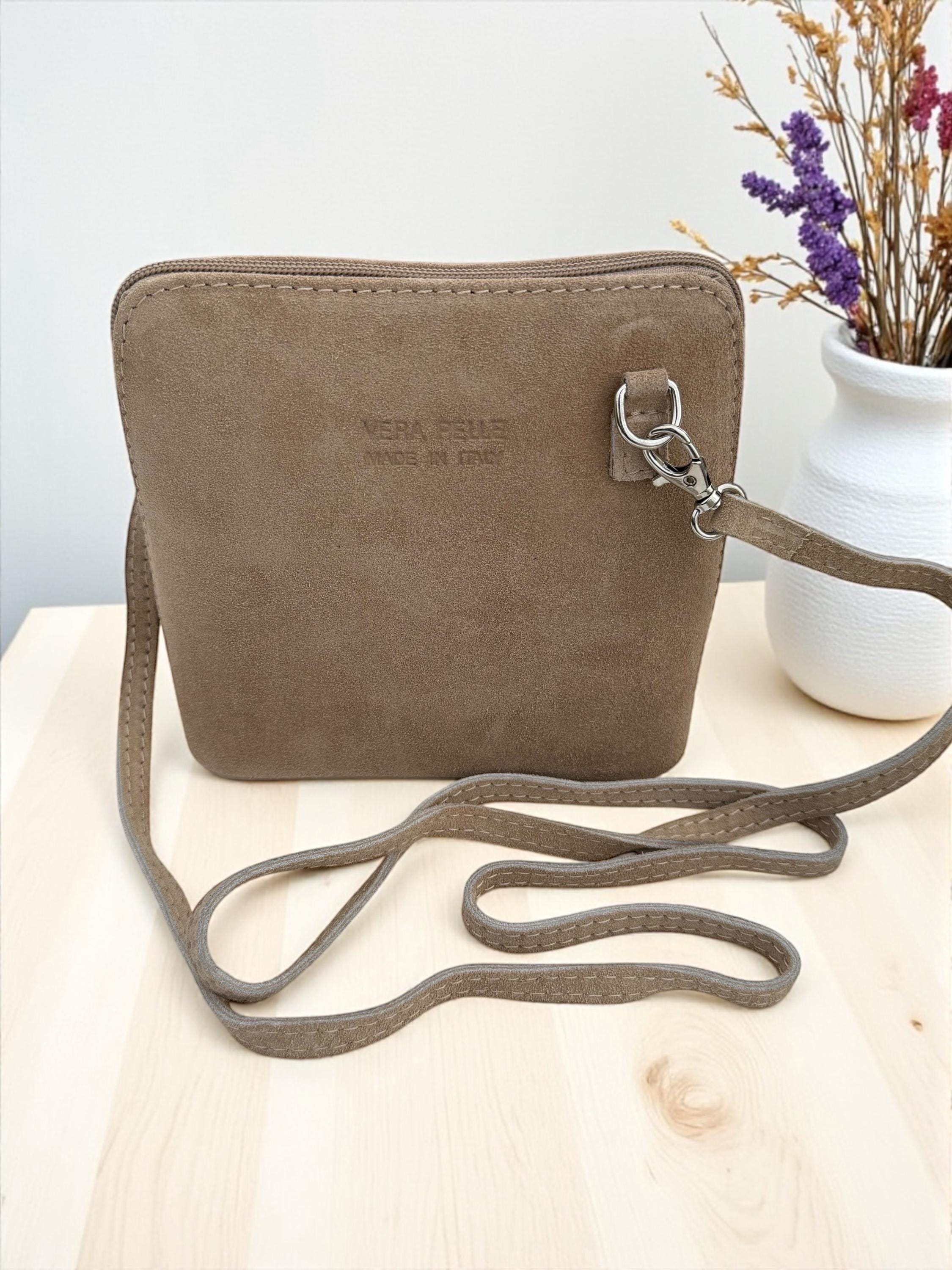 Taupe Suede Mini Bag