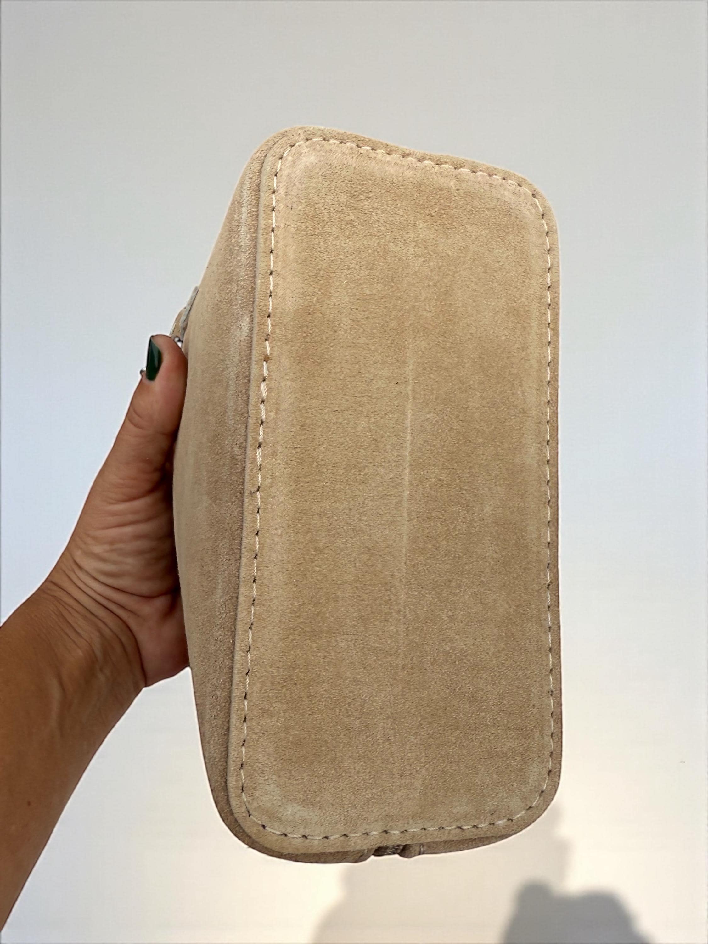 Taupe Suede Mini Bag