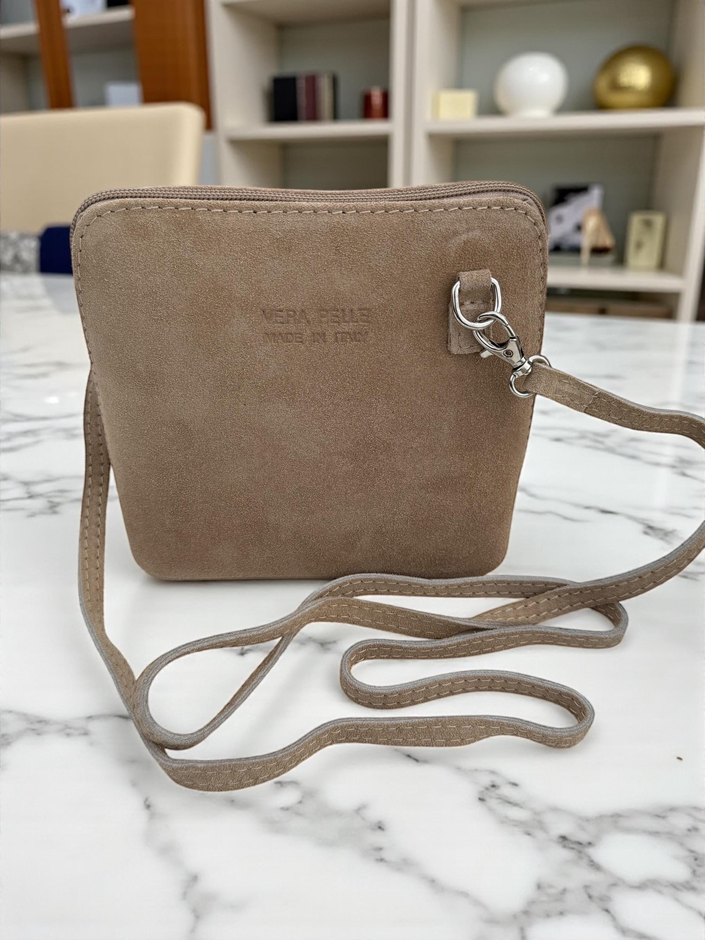 Taupe Suede Mini Bag