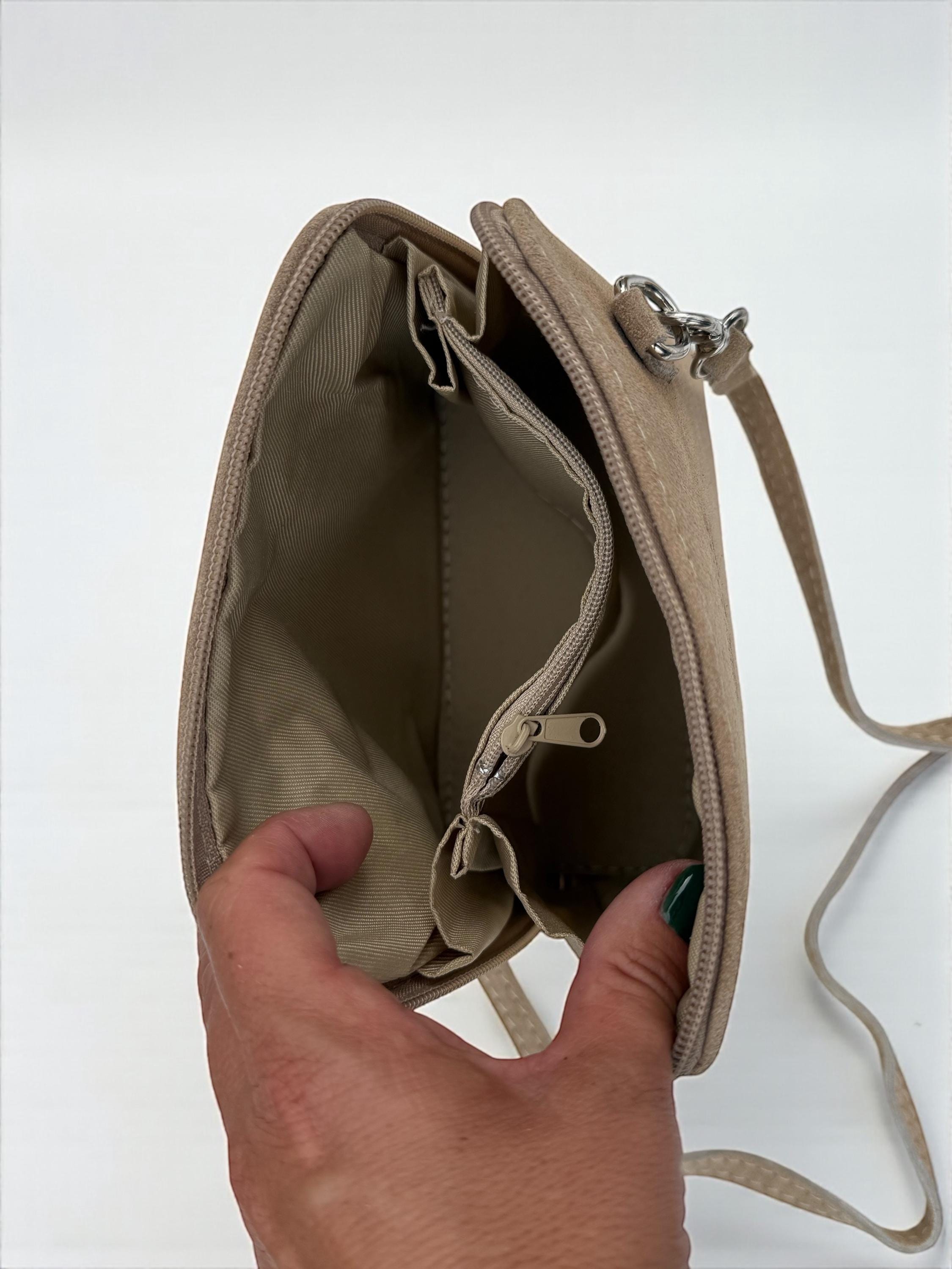 Taupe Suede Mini Bag