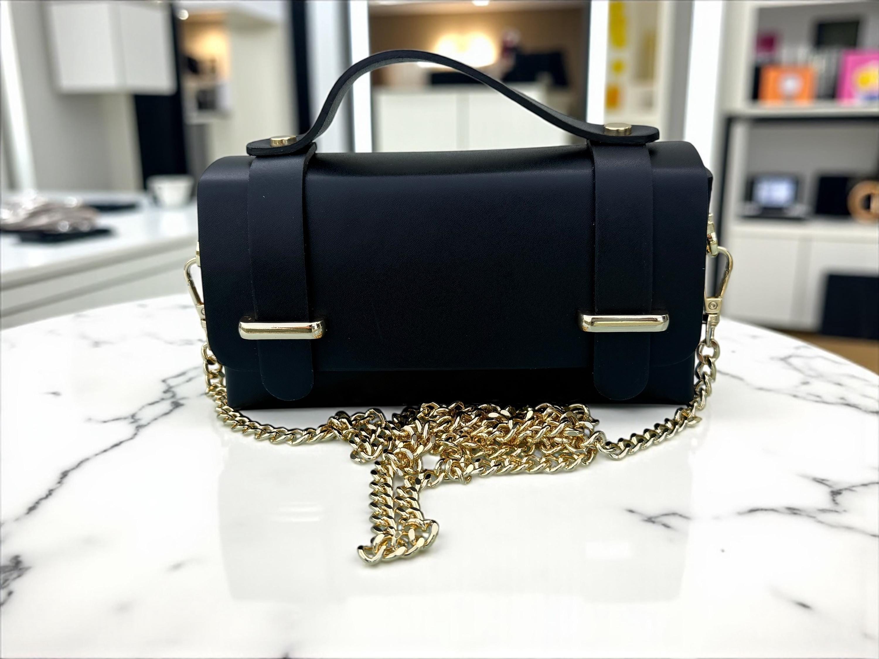 Leather Structured Mini Box Bag