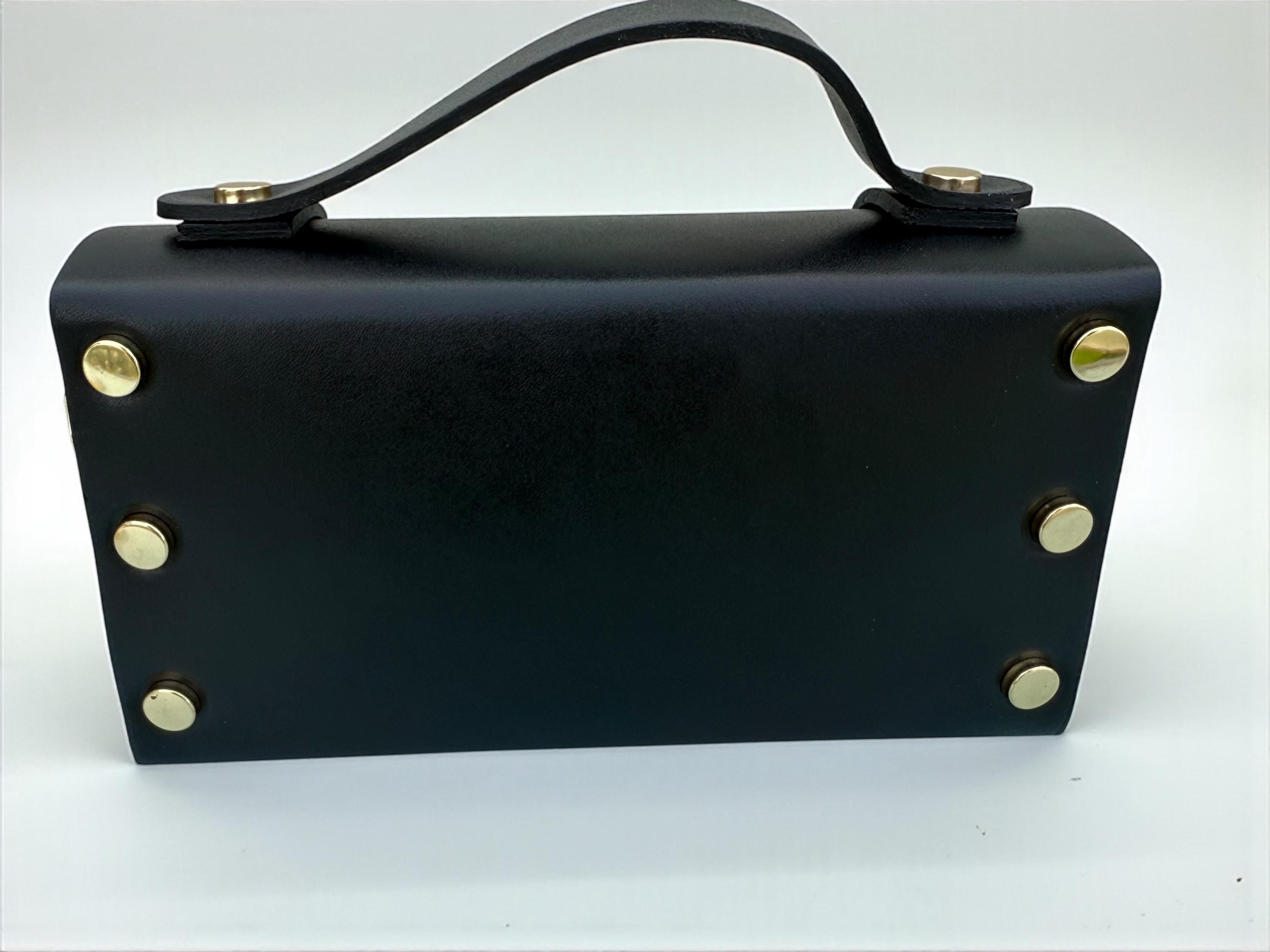 Leather Structured Mini Box Bag