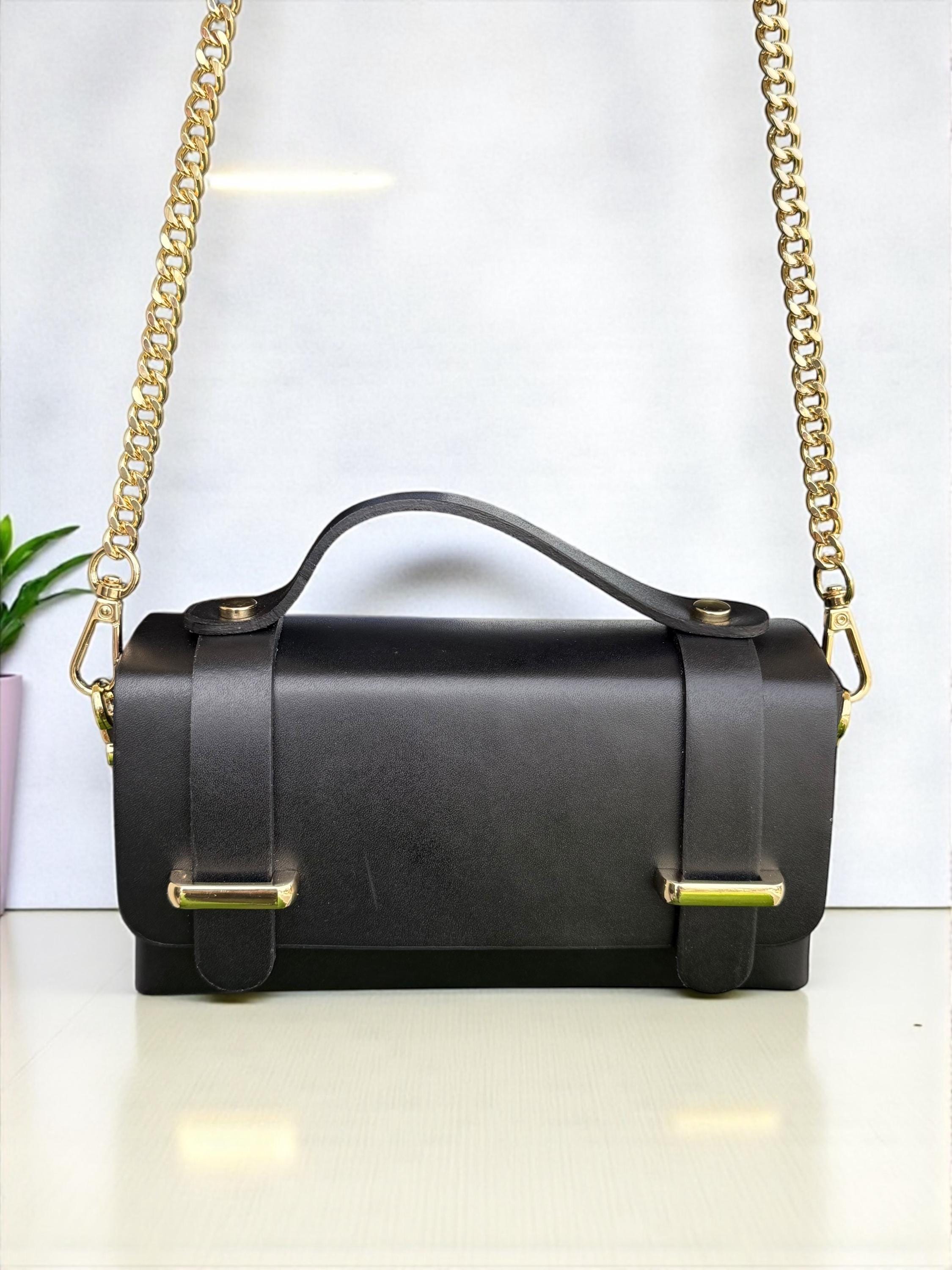 Leather Structured Mini Box Bag