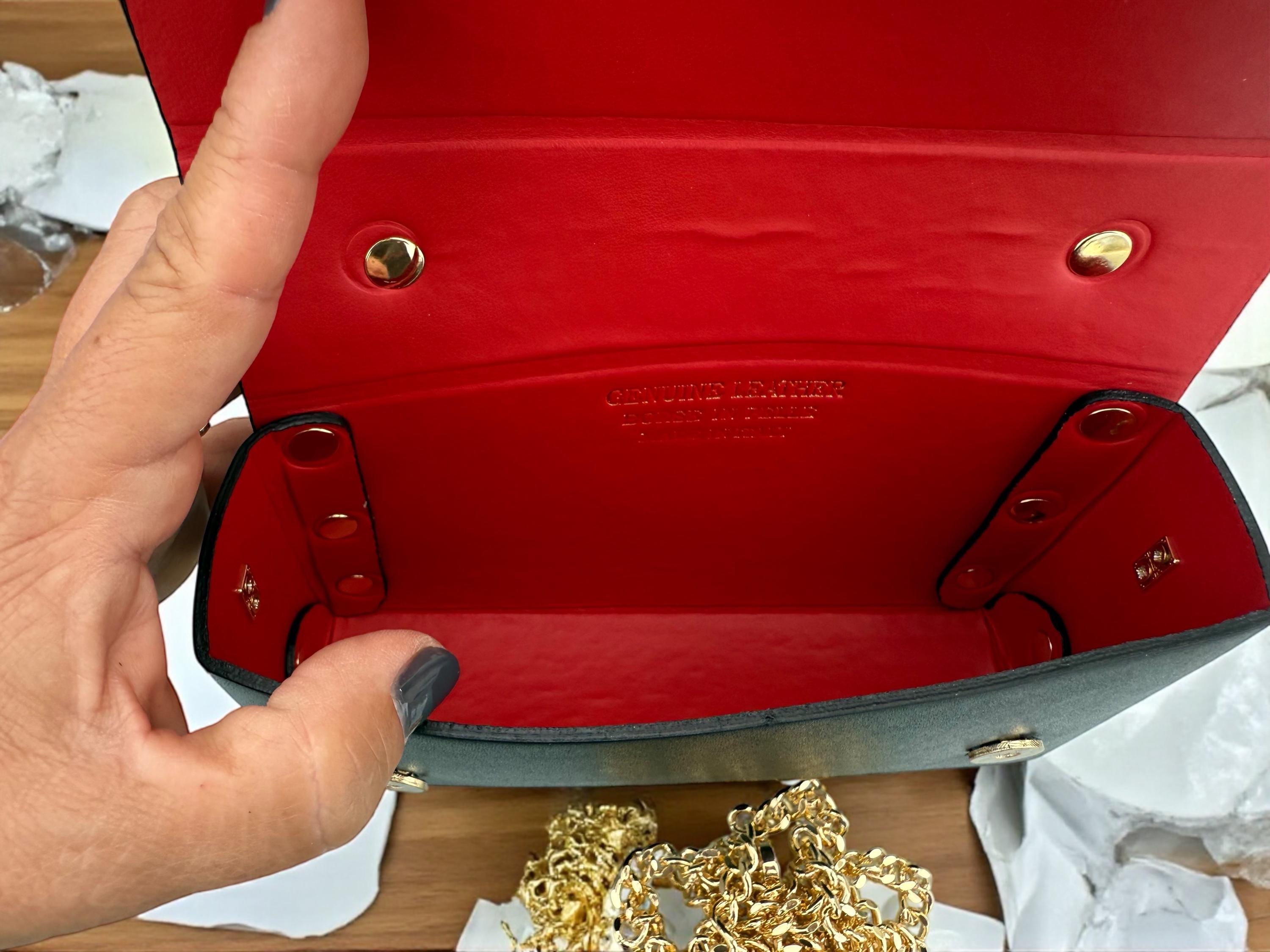 Leather Structured Mini Box Bag