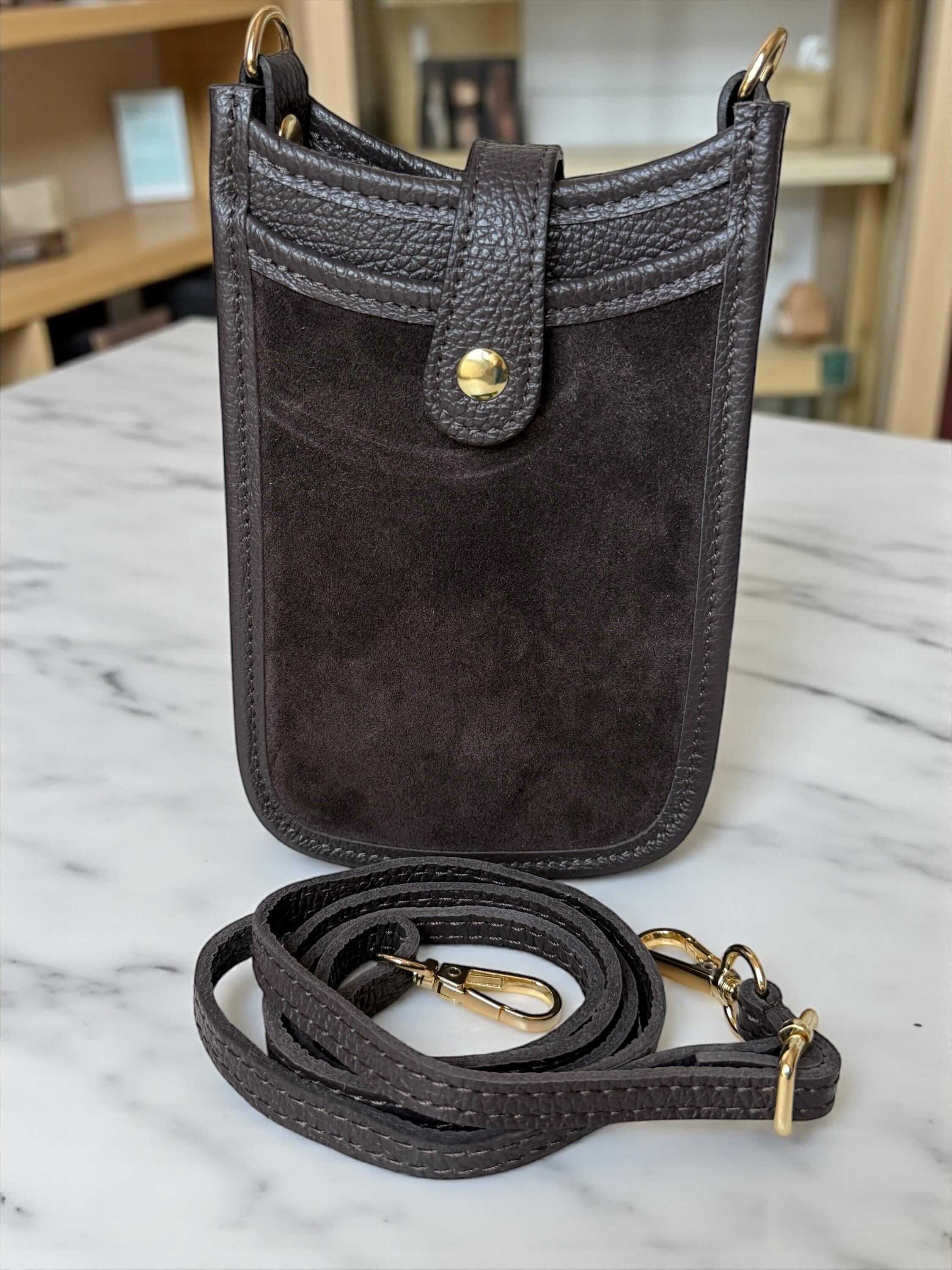 Gold hardware phone mini bag with Detachable and adjustable leather shoulder strap Paloma Palomo