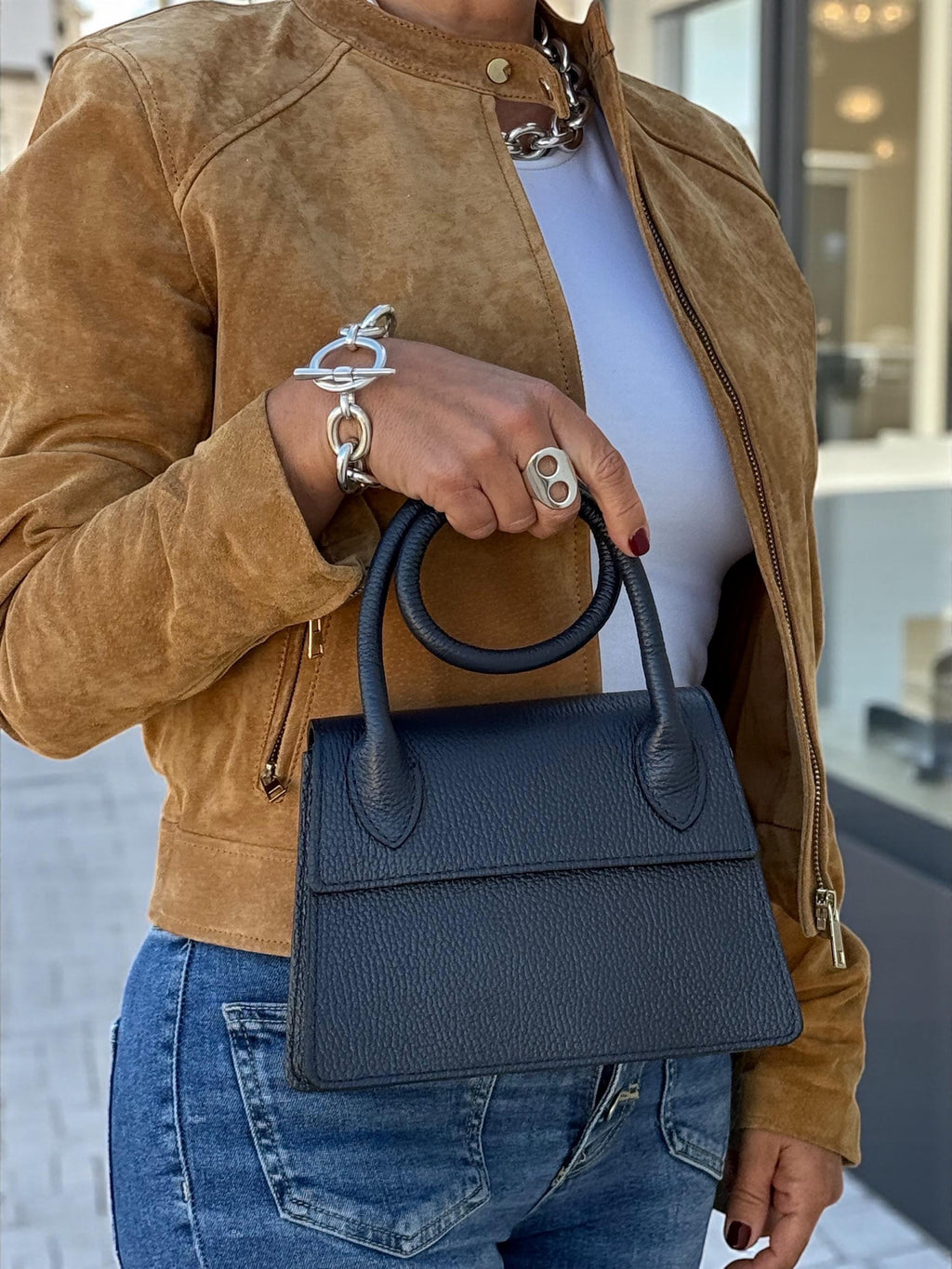 Blue Navy clutch