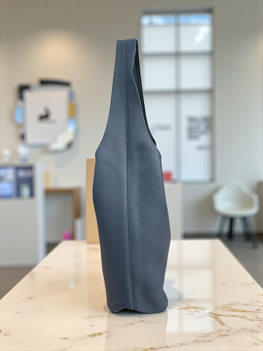 Light blue leather tote bag/1 Paloma Palomo