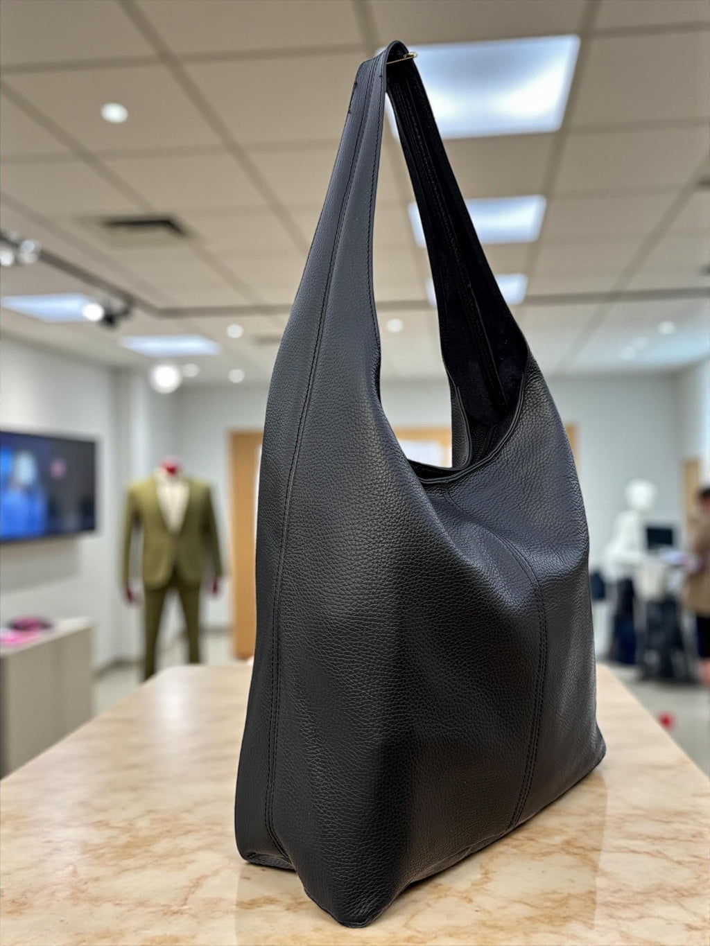 Luxury leather shoulder bag in black Paloma Palomo