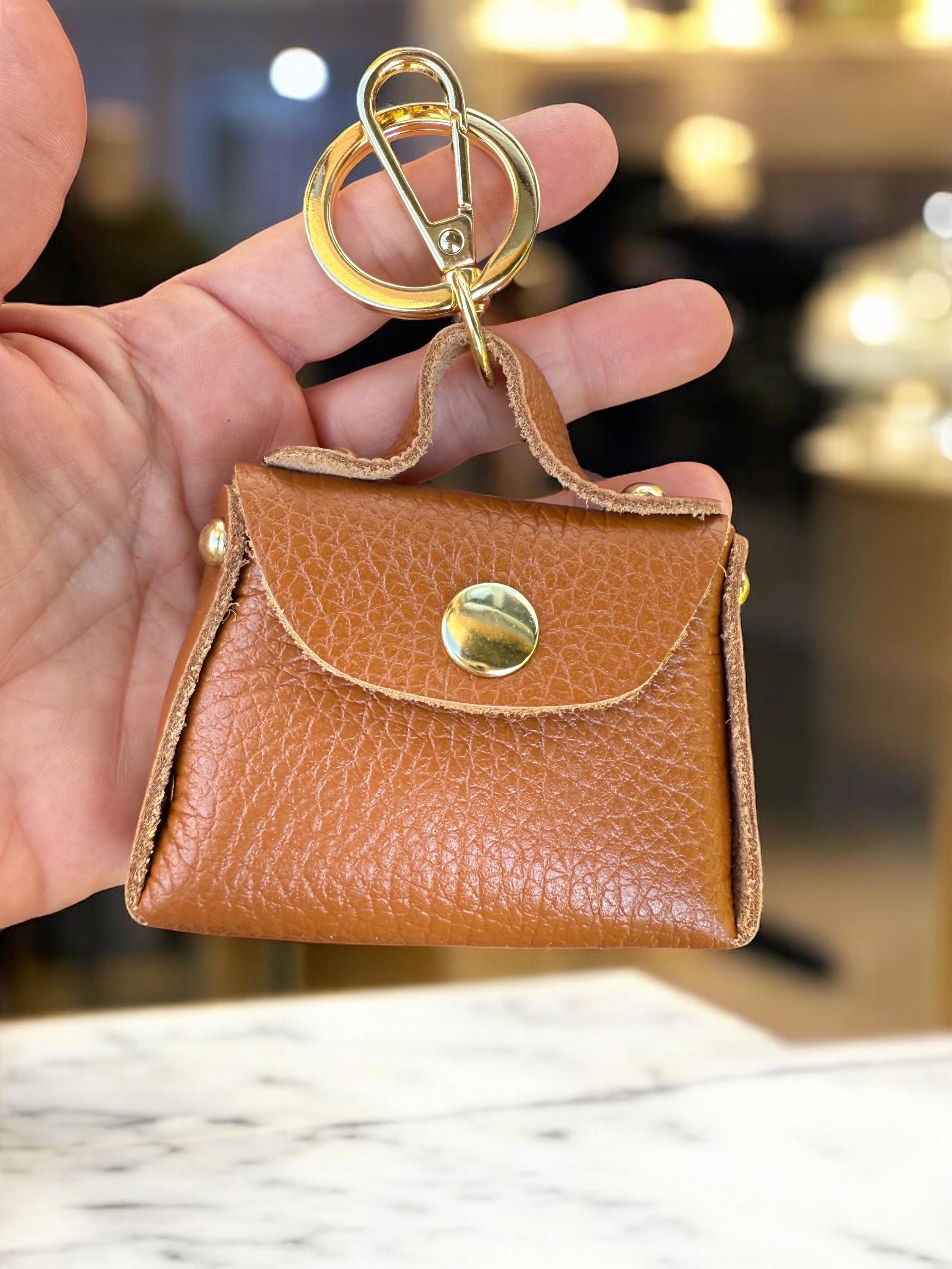 Micro handbag-shaped Italian leather charm - Paloma Palomo