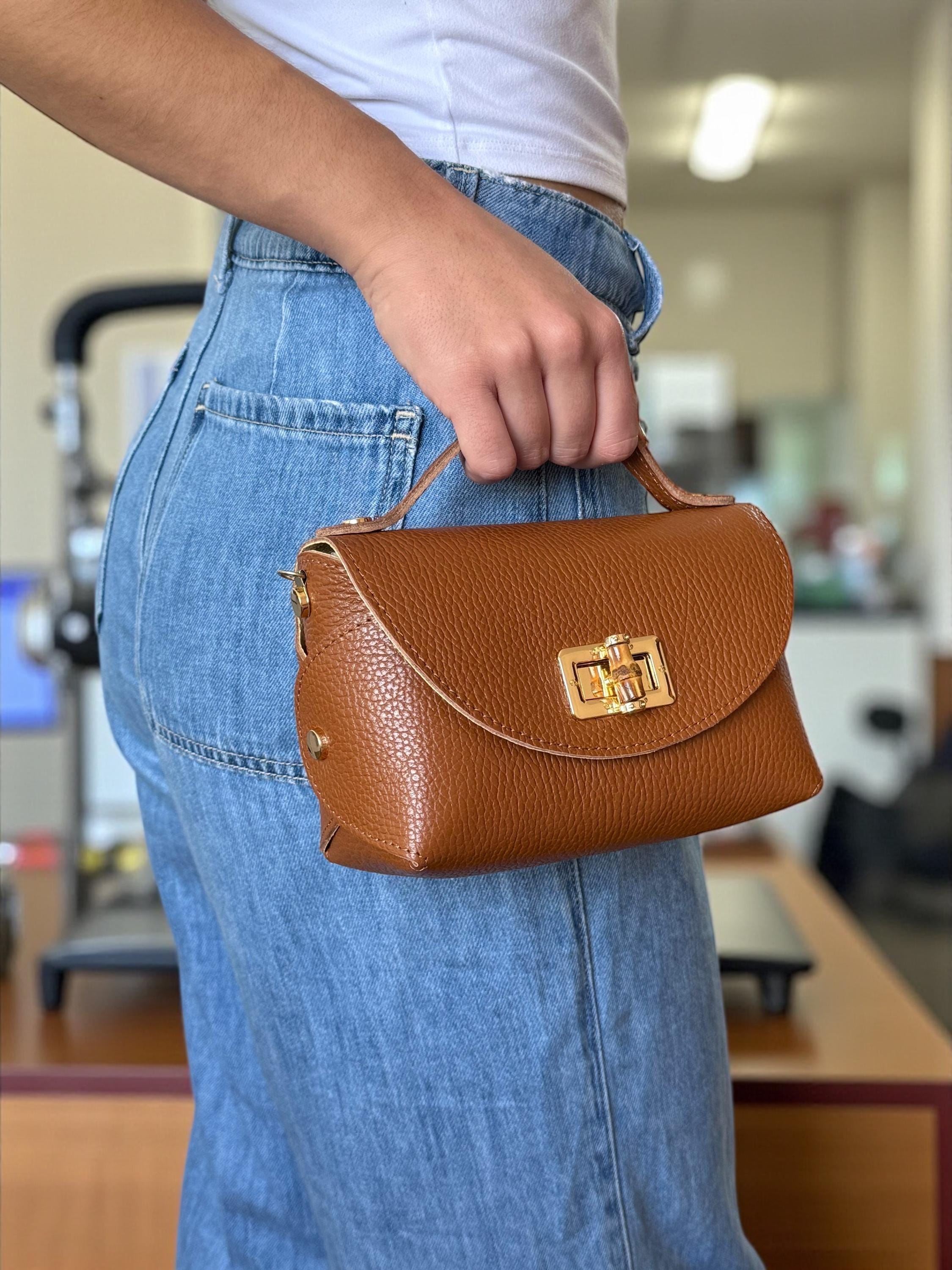 Pebbled leather structured mini handbag Paloma Palomo