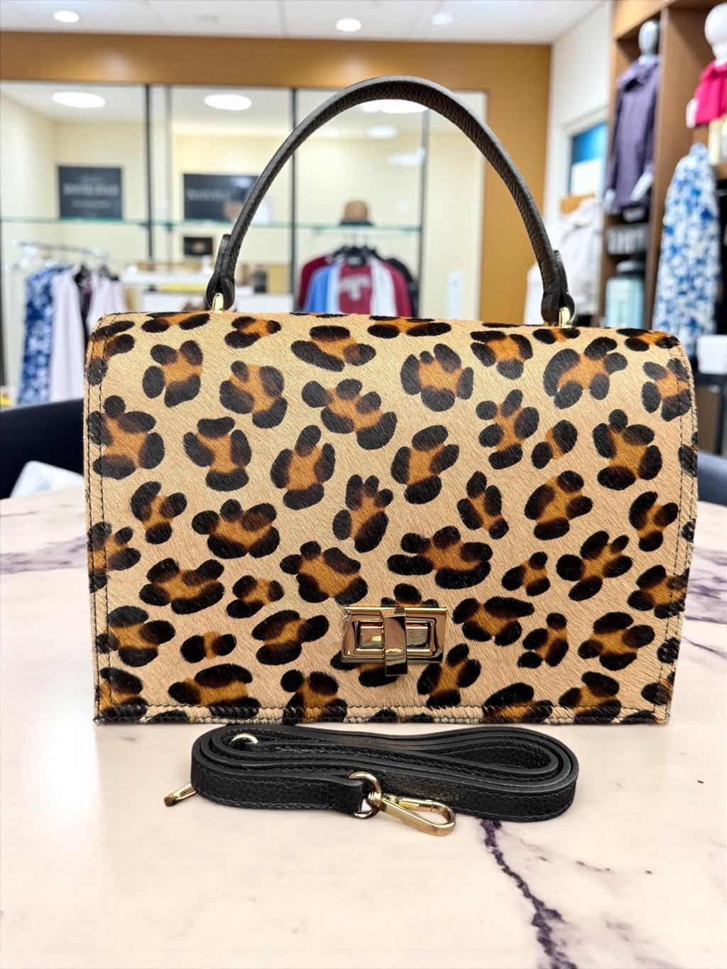 Leather satchel bag