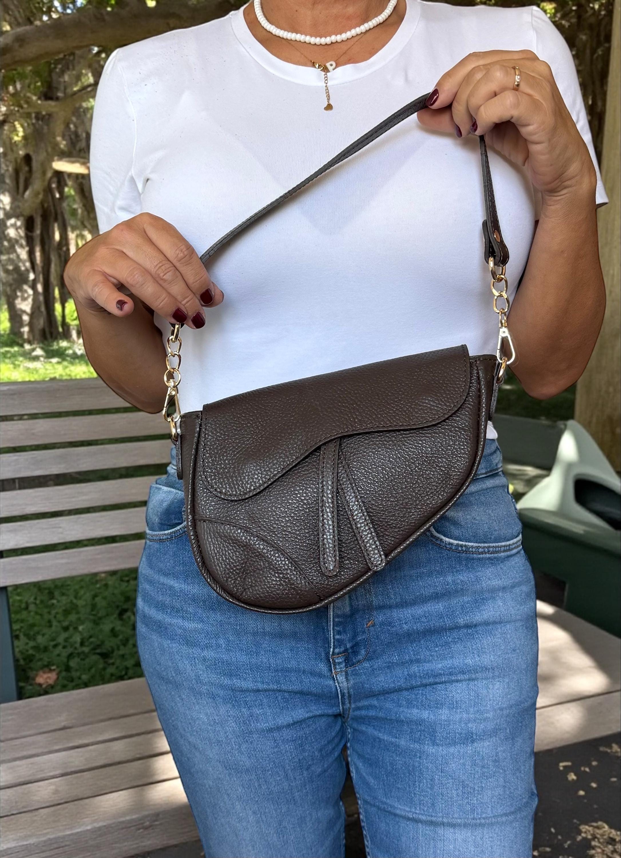 Shoulder saddle flap genuine leather bag Paloma Palomo